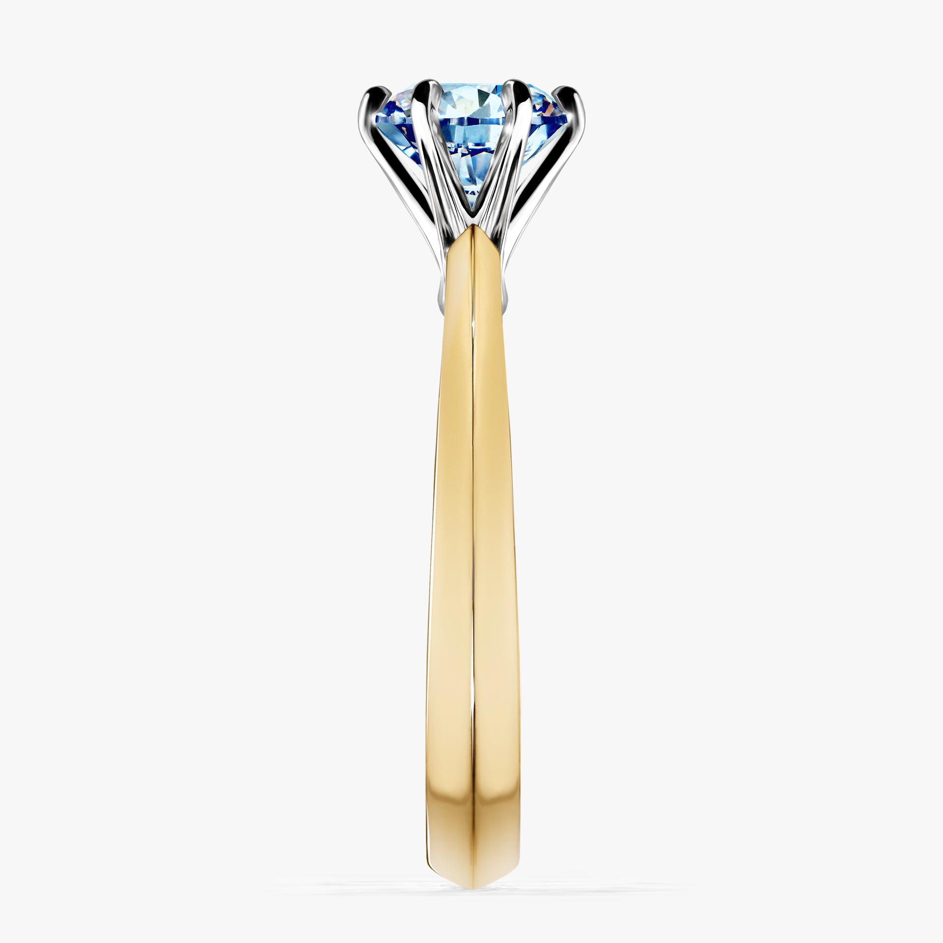 Pierscionek zareczynowy z diamentem niebieski 100 CT z zoltego zlota my queen 03