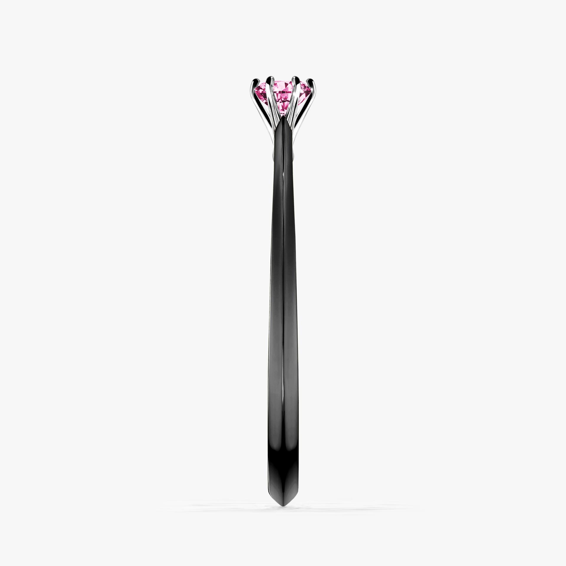 Pierscionek zareczynowy z diamentem rozowy 010 CT z czarnego zlota my queen 03