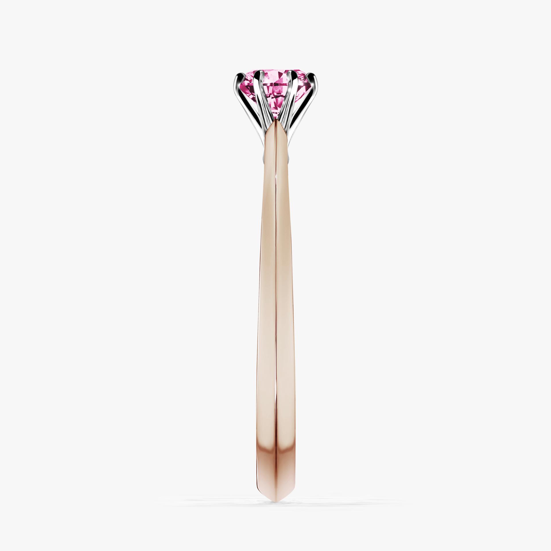 Pierscionek zareczynowy z diamentem rozowy 025 CT z rozowego zlota my queen 03