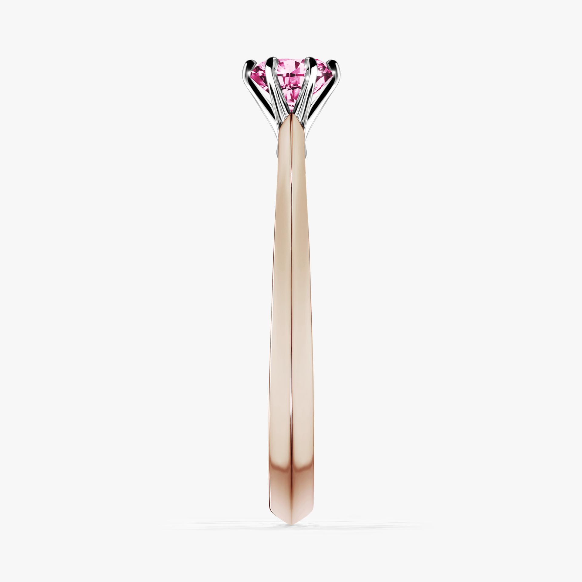 Pierscionek zareczynowy z diamentem rozowy 030 CT z rozowego zlota my queen 03