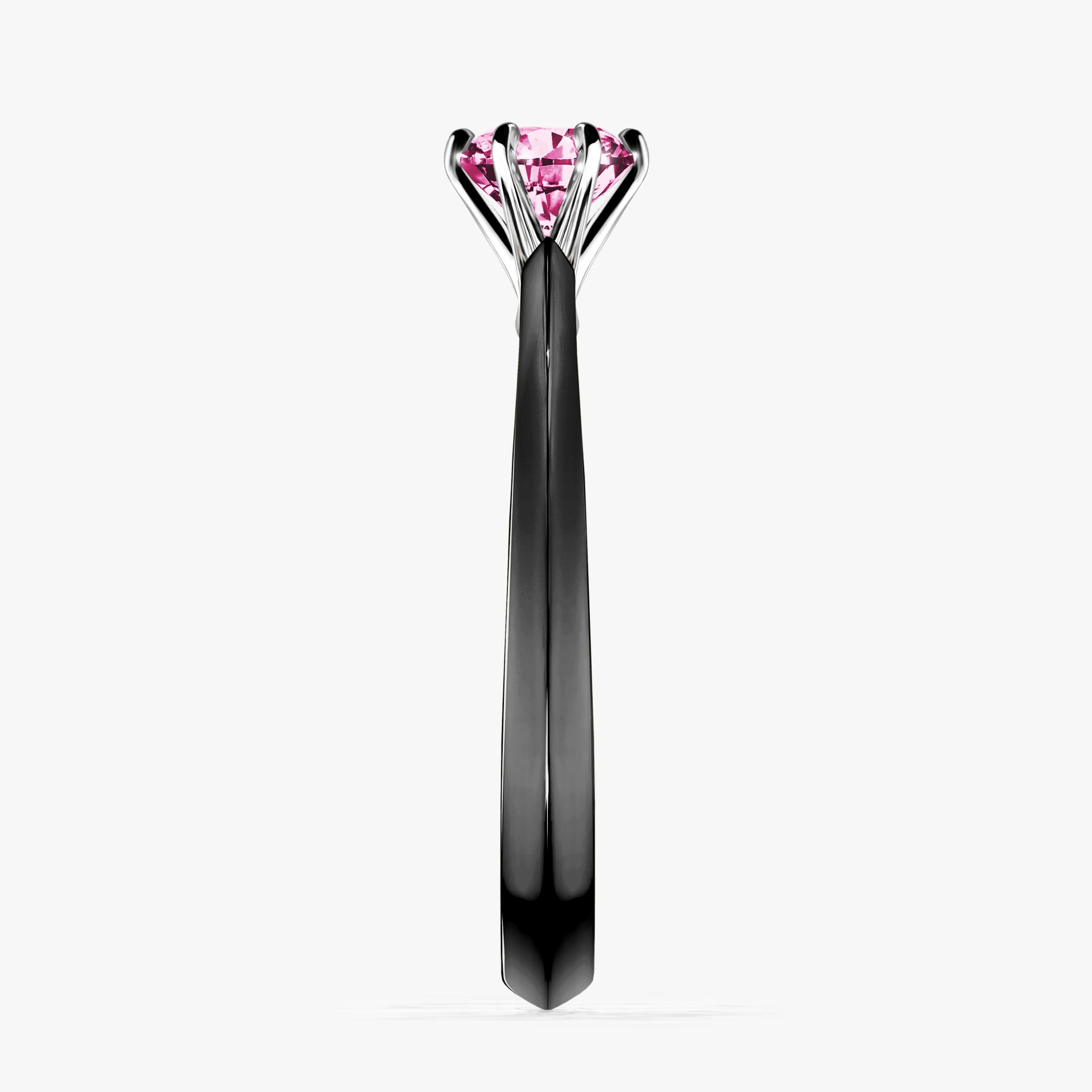 Pierscionek zareczynowy z diamentem rozowy 050 CT z czarnego zlota my queen 03