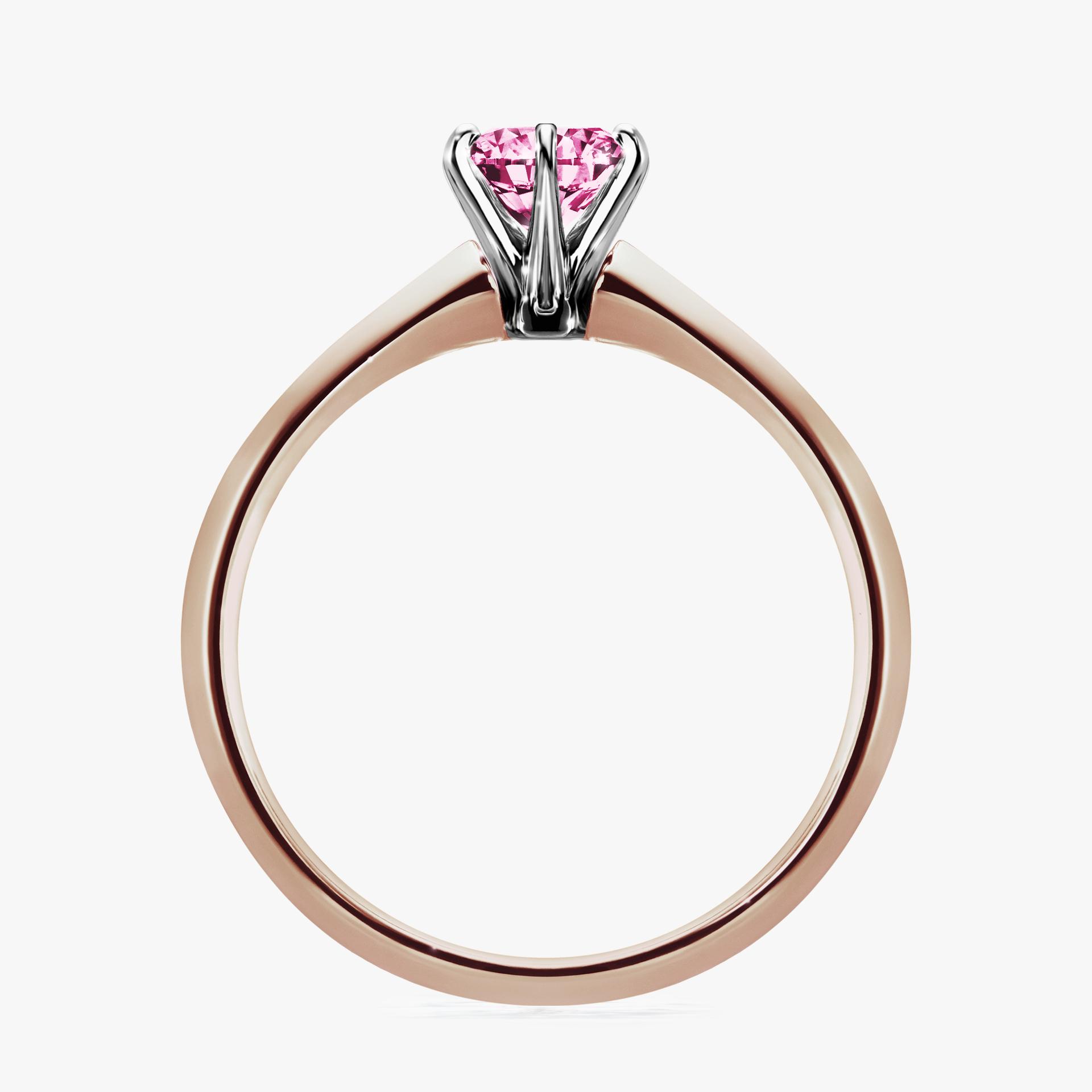 Pierscionek zareczynowy z diamentem rozowy 050 CT z rozowego zlota my queen 02