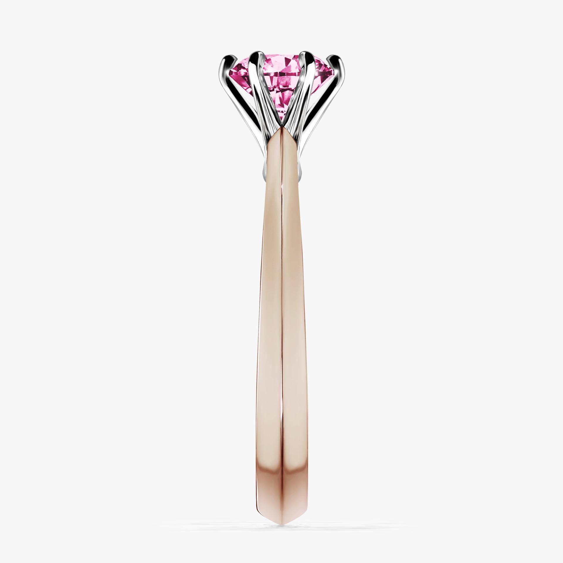 Pierscionek zareczynowy z diamentem rozowy 080 CT z rozowego zlota my queen 03
