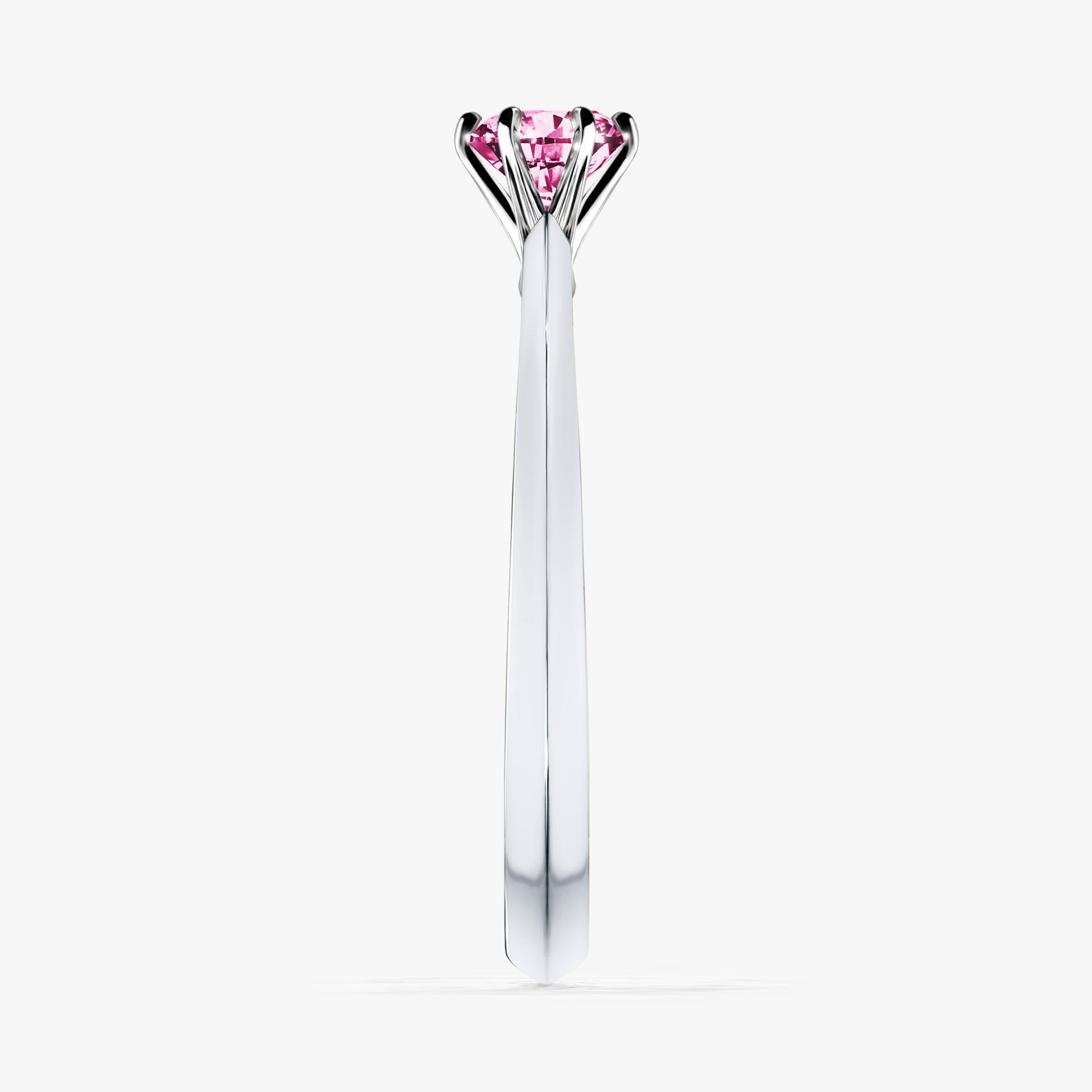 Pierscionek zareczynowy z diamentem rozowym 030 CT z bialego zlota my queen 03