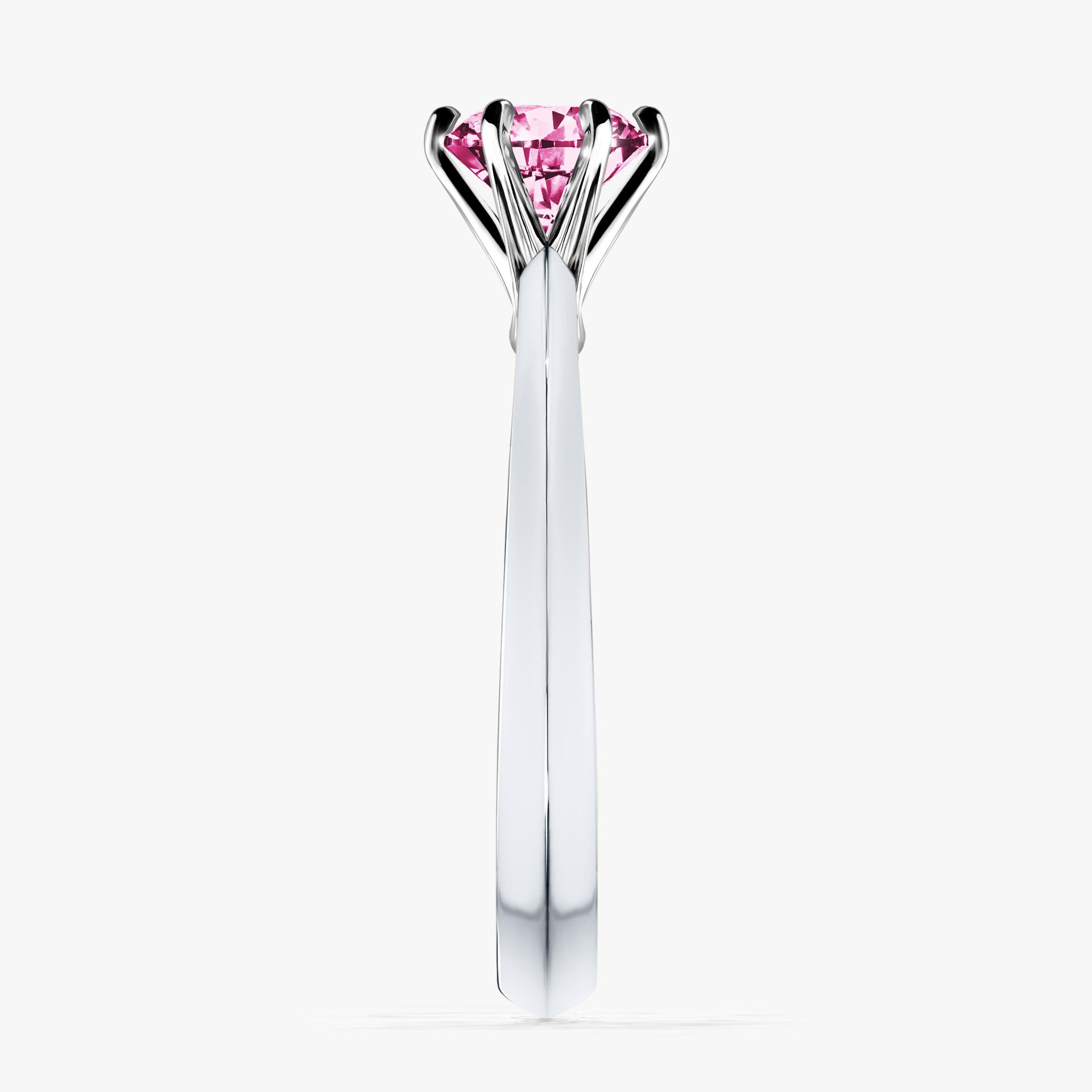 Pierscionek zareczynowy z diamentem rozowym 080 CT z bialego zlota my queen 03