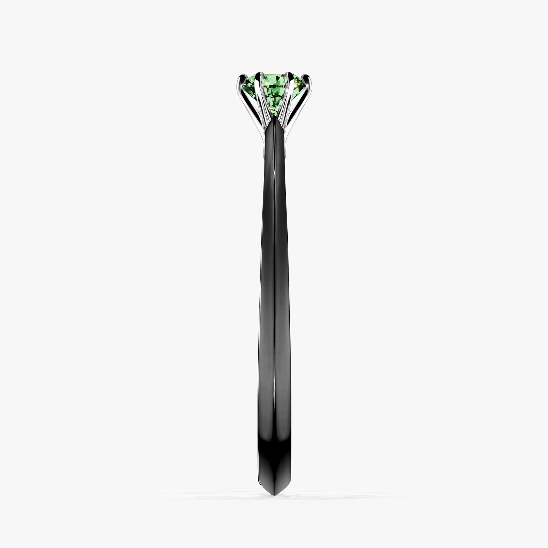 Pierscionek zareczynowy z diamentem zielony_ciemny 017 CT z czarnego zlota my queen 03