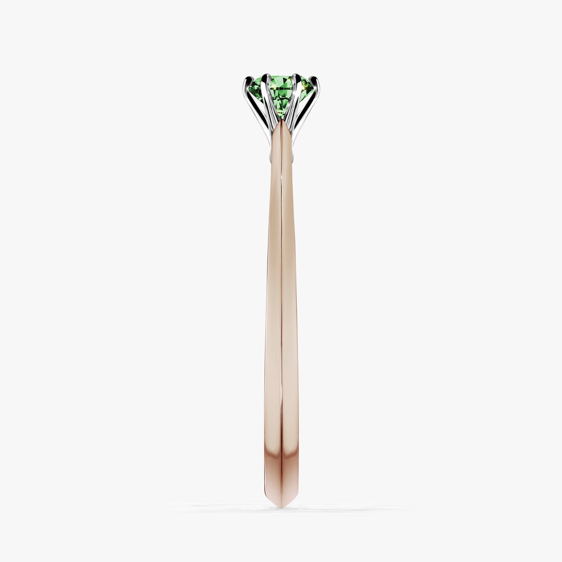 Pierscionek zareczynowy z diamentem zielony_ciemny 017 CT z rozowego zlota my queen 03