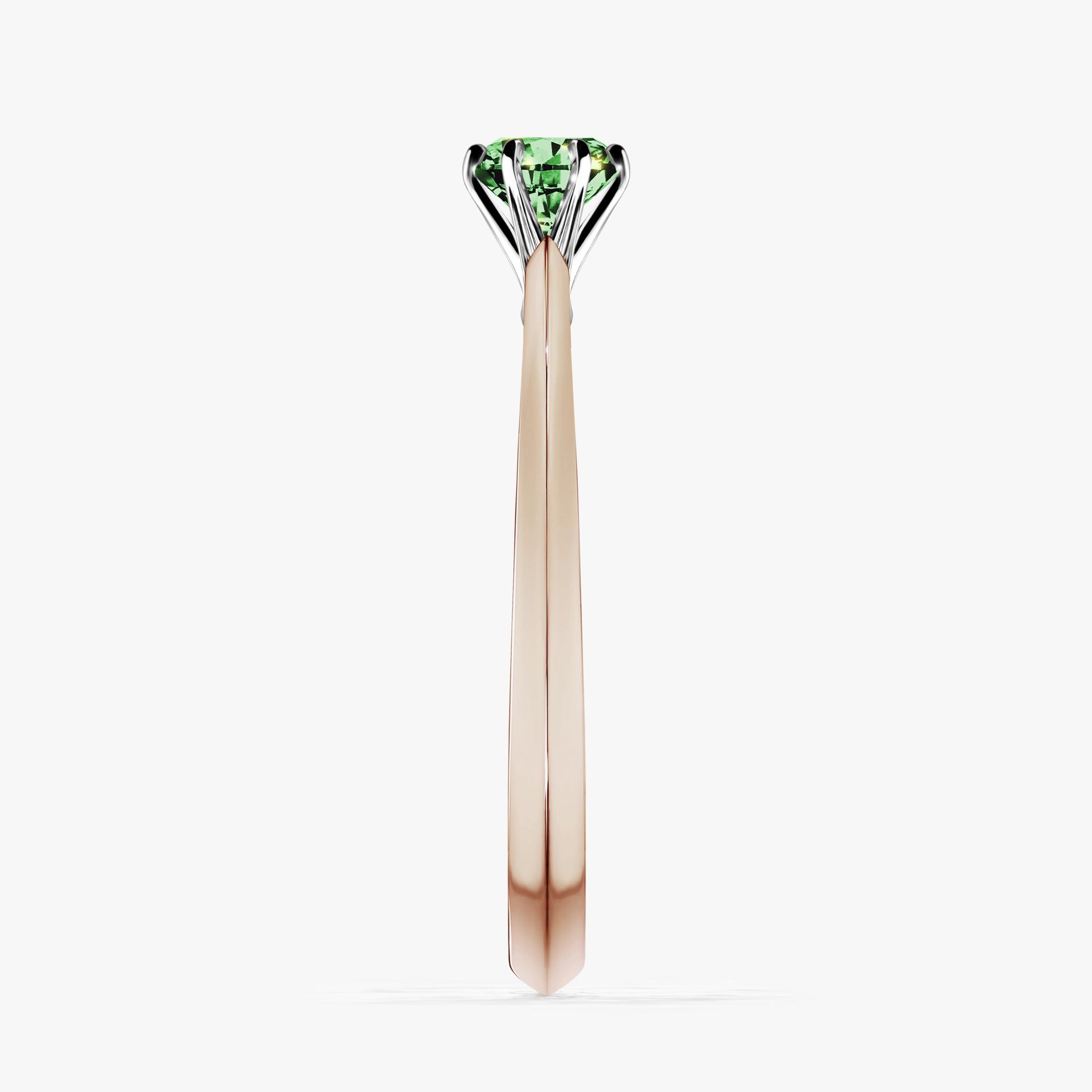 Pierscionek zareczynowy z diamentem zielony_ciemny 025 CT z rozowego zlota my queen 03