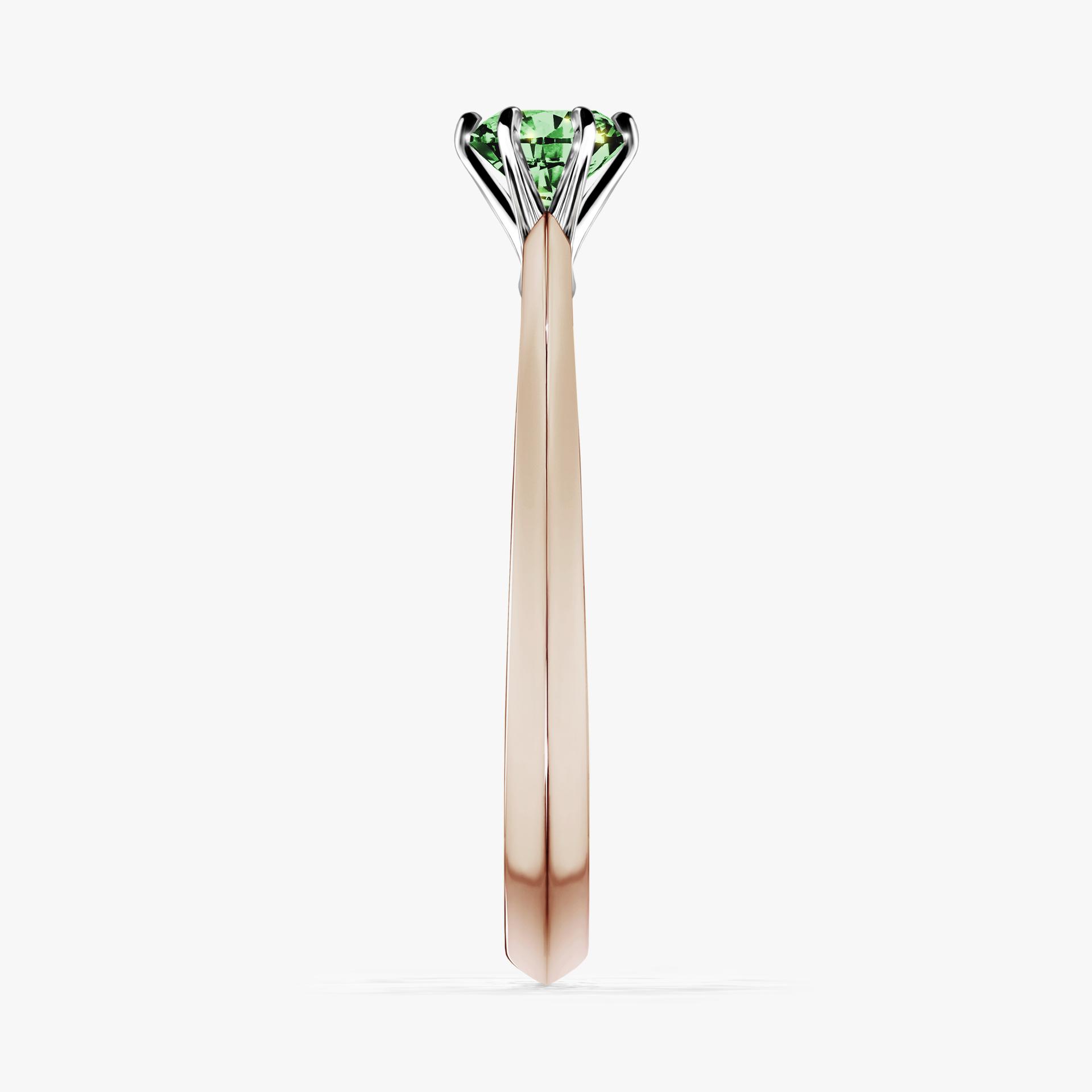 Pierscionek zareczynowy z diamentem zielony_ciemny 030 CT z rozowego zlota my queen 03