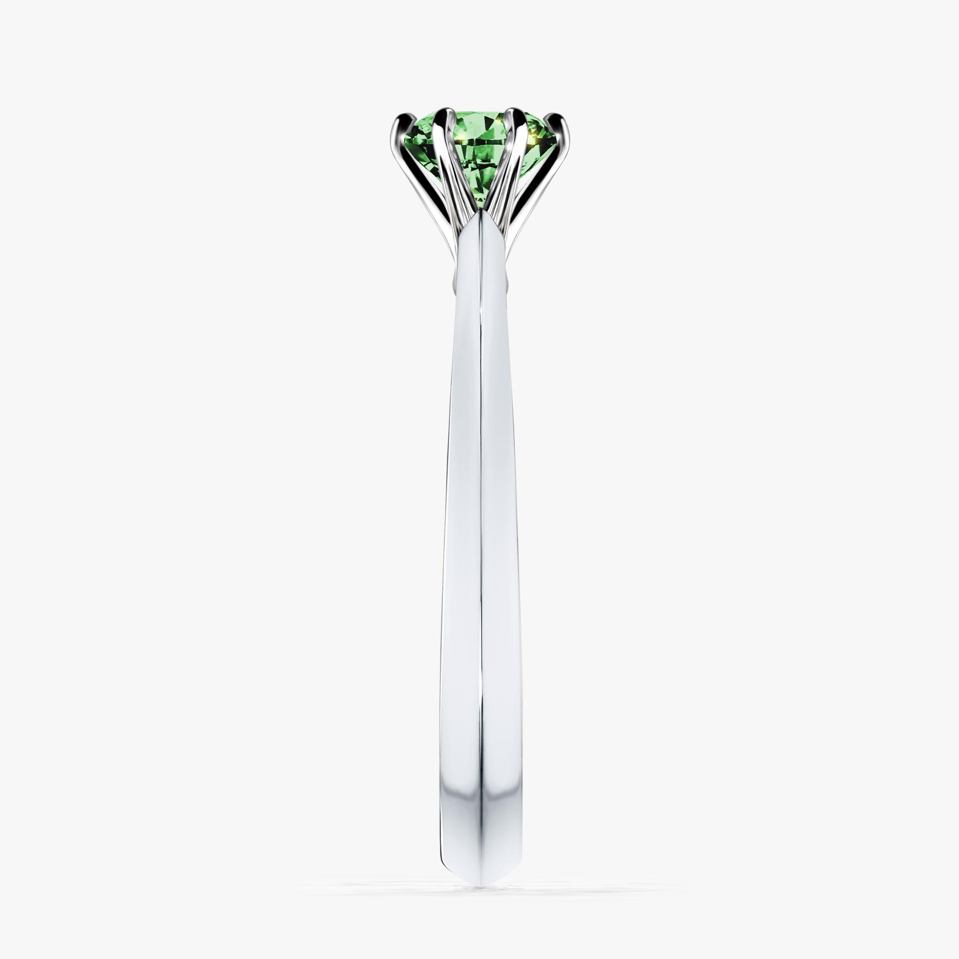 Pierscionek zareczynowy z diamentem zielony_ciemny 050 CT z bialego zlota my queen 03