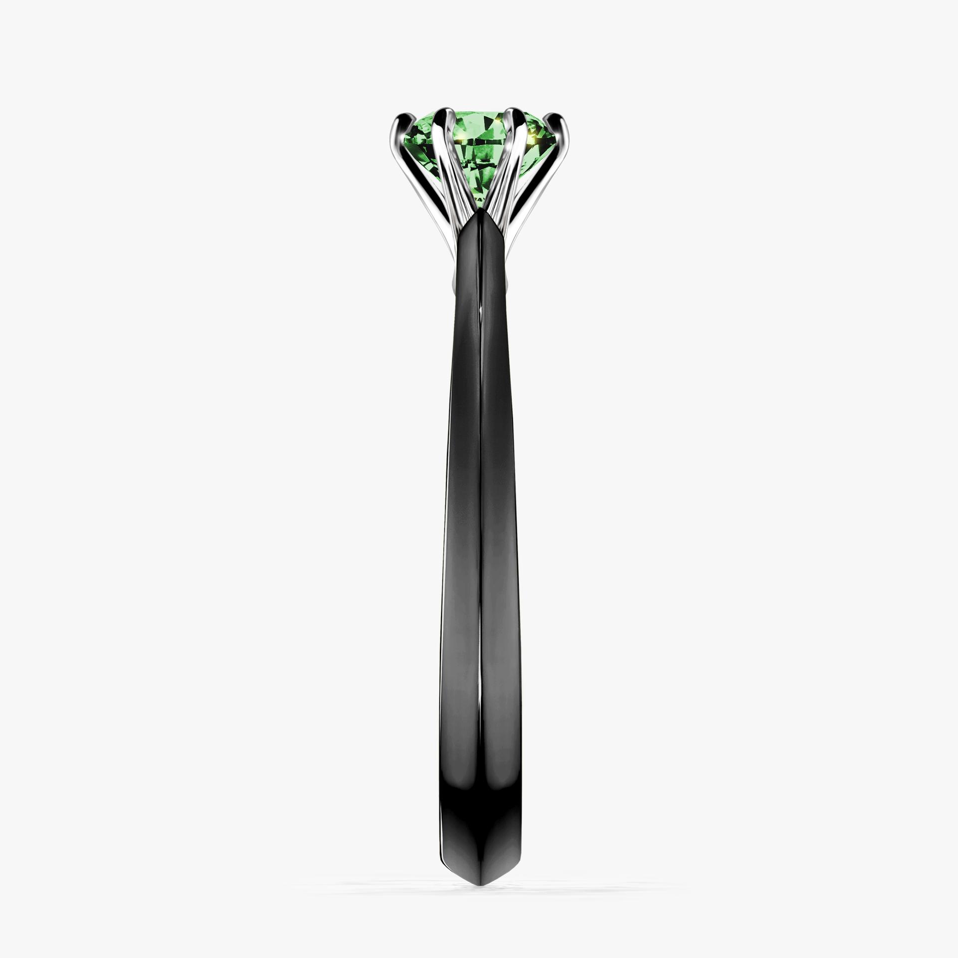 Pierscionek zareczynowy z diamentem zielony_ciemny 050 CT z czarnego zlota my queen 03