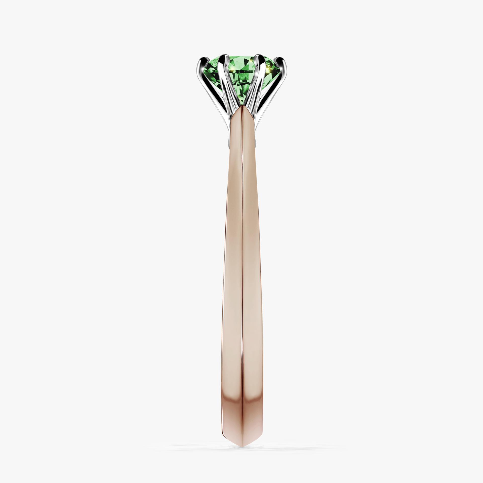 Pierscionek zareczynowy z diamentem zielony_ciemny 050 CT z rozowego zlota my queen 03
