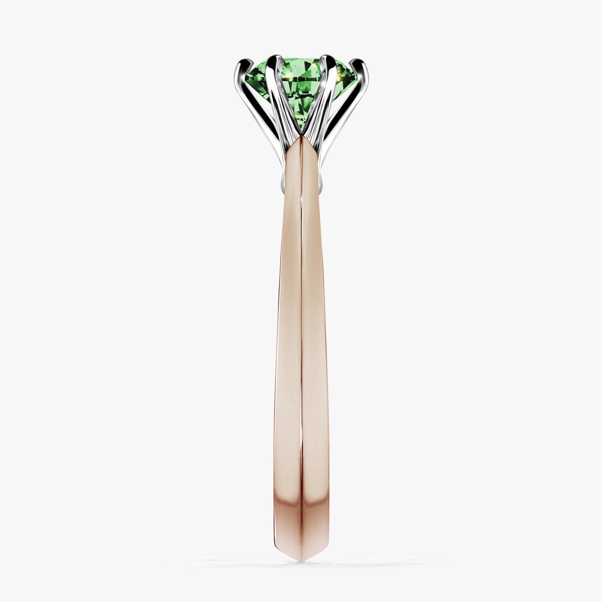 Pierscionek zareczynowy z diamentem zielony_ciemny 080 CT z rozowego zlota my queen 03