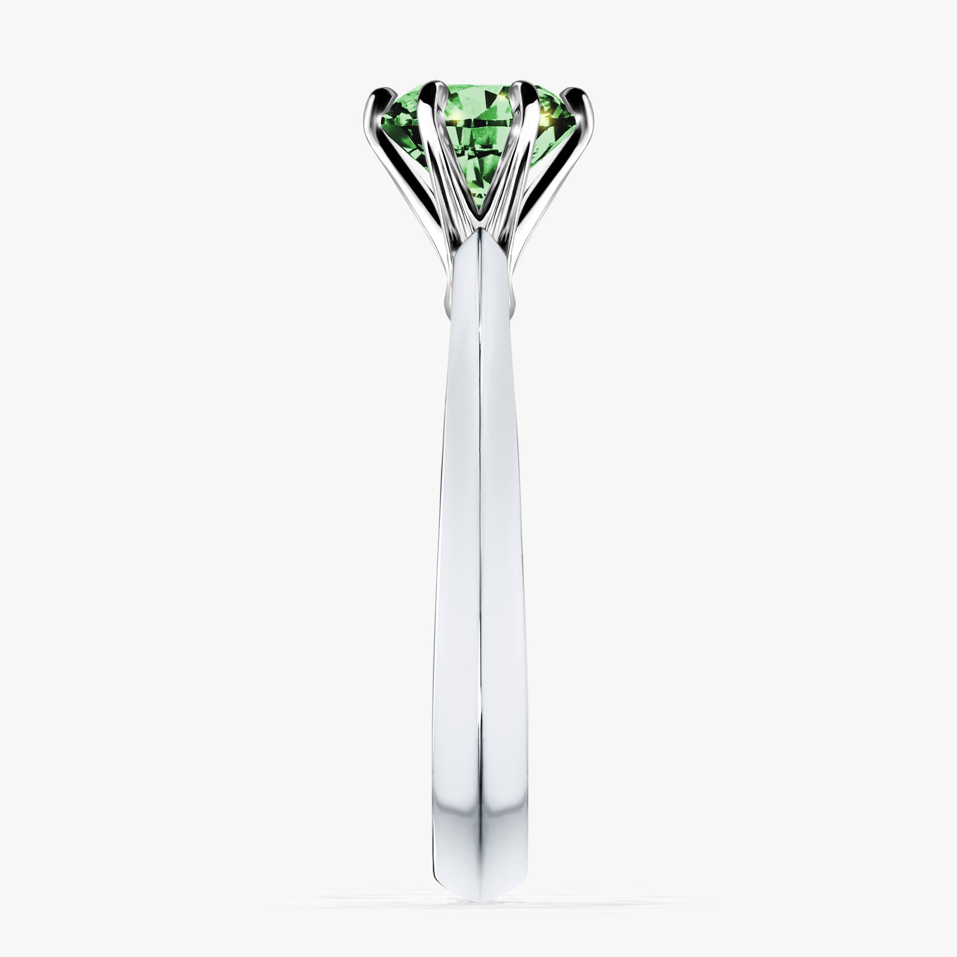 Pierscionek zareczynowy z diamentem zielony_ciemny 100 CT z bialego zlota my queen 03