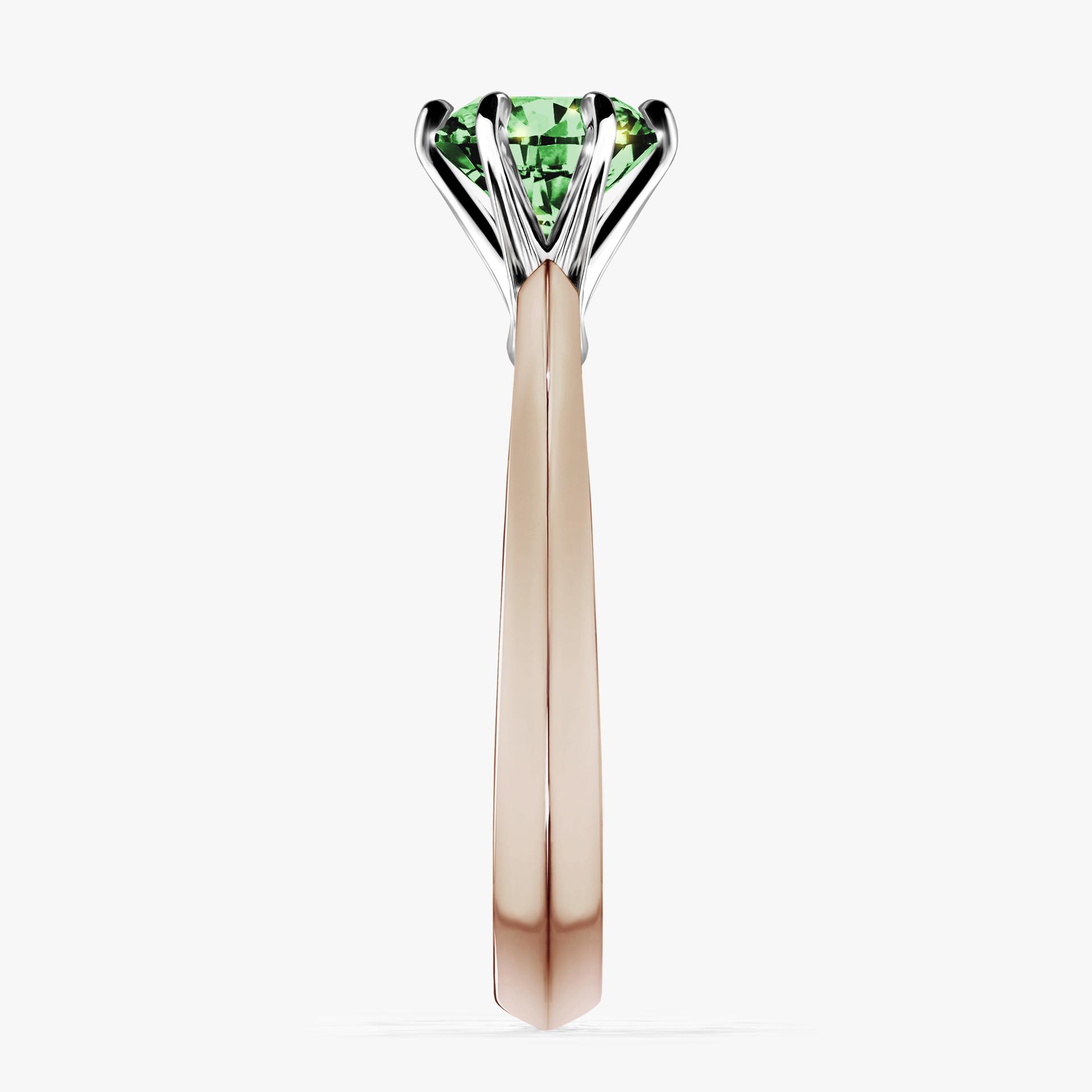 Pierscionek zareczynowy z diamentem zielony_ciemny 100 CT z rozowego zlota my queen 03