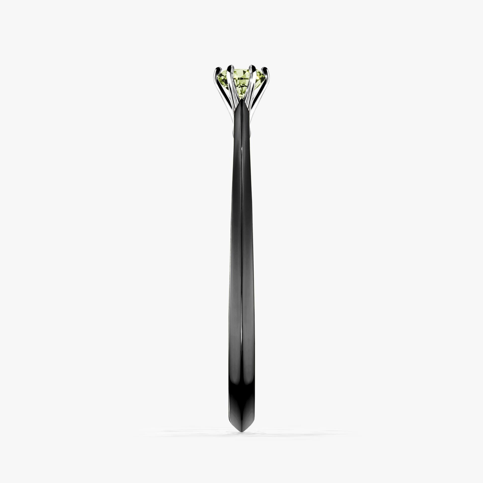 Pierscionek zareczynowy z diamentem zielony_jasny 010 CT z czarnego zlota my queen 03
