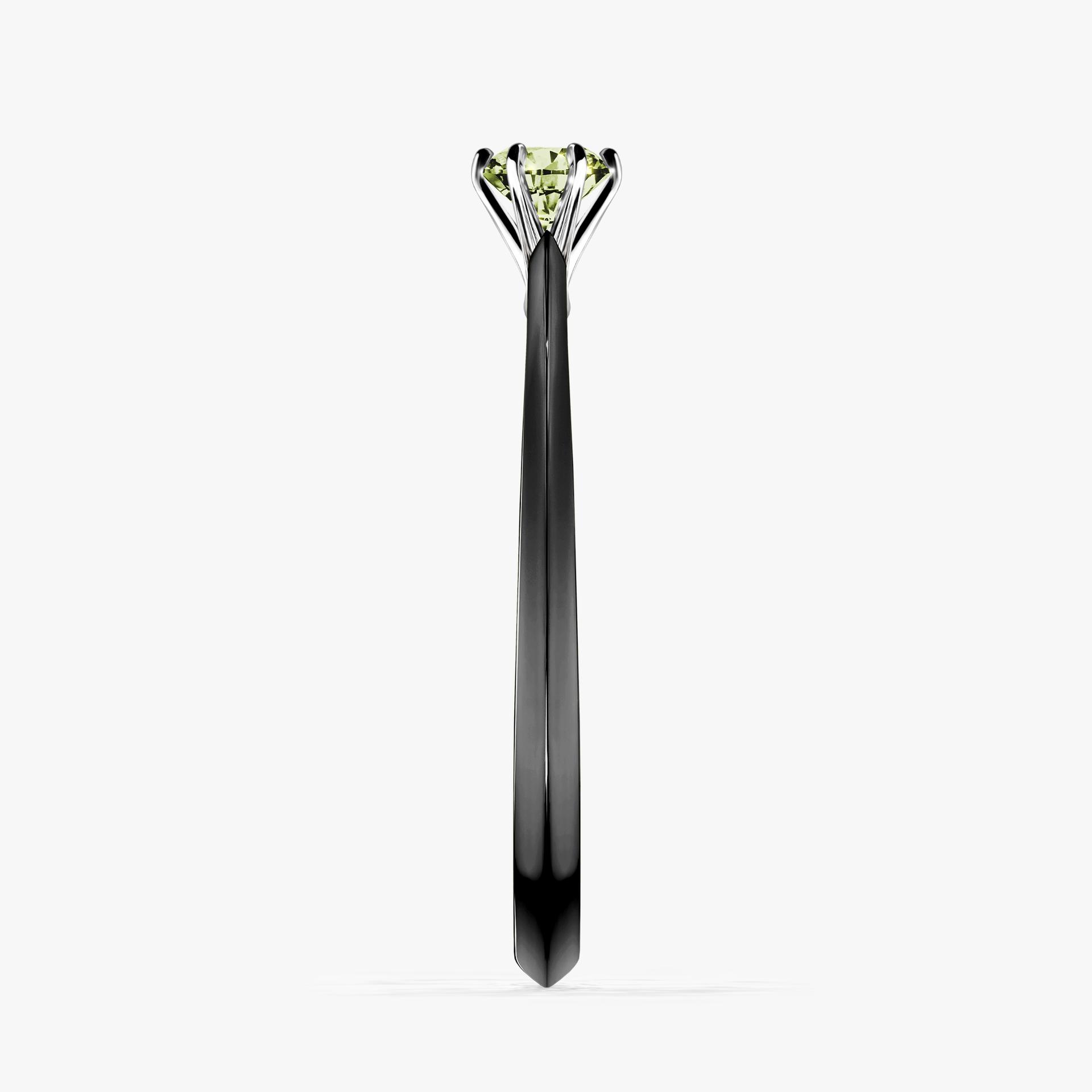 Pierscionek zareczynowy z diamentem zielony_jasny 017 CT z czarnego zlota my queen 03