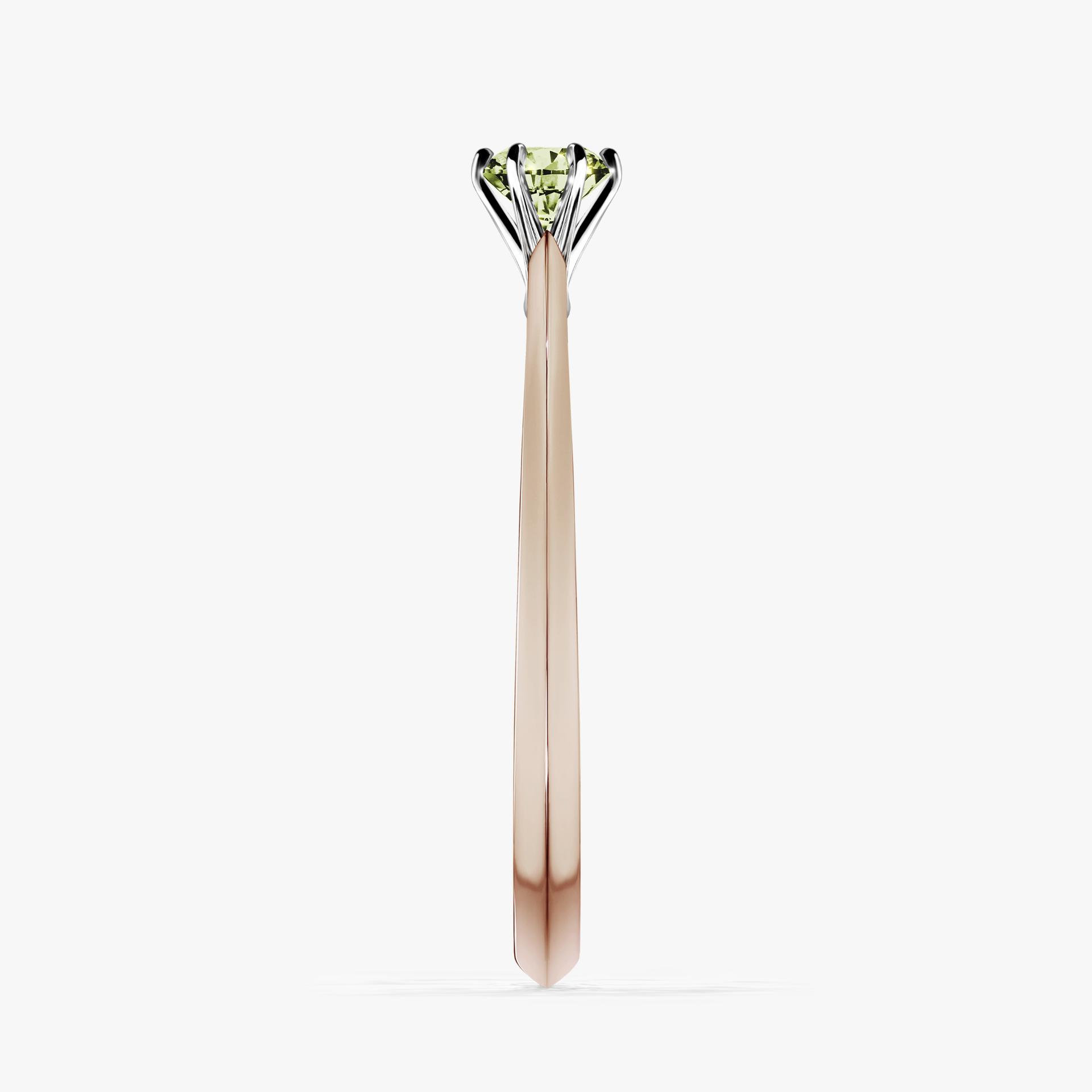 Pierscionek zareczynowy z diamentem zielony_jasny 017 CT z rozowego zlota my queen 03
