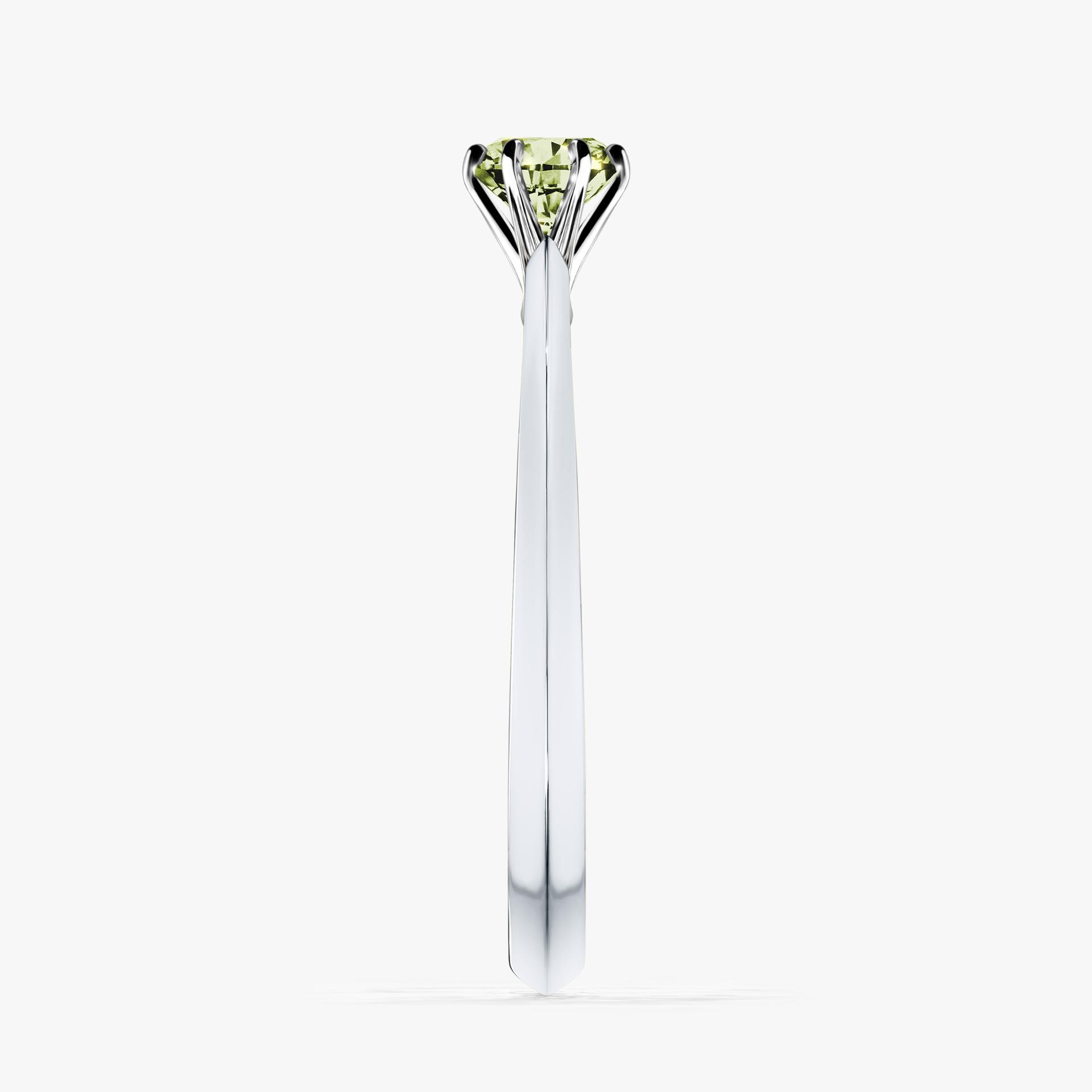 Pierscionek zareczynowy z diamentem zielony_jasny 025 CT z bialego zlota my queen 03