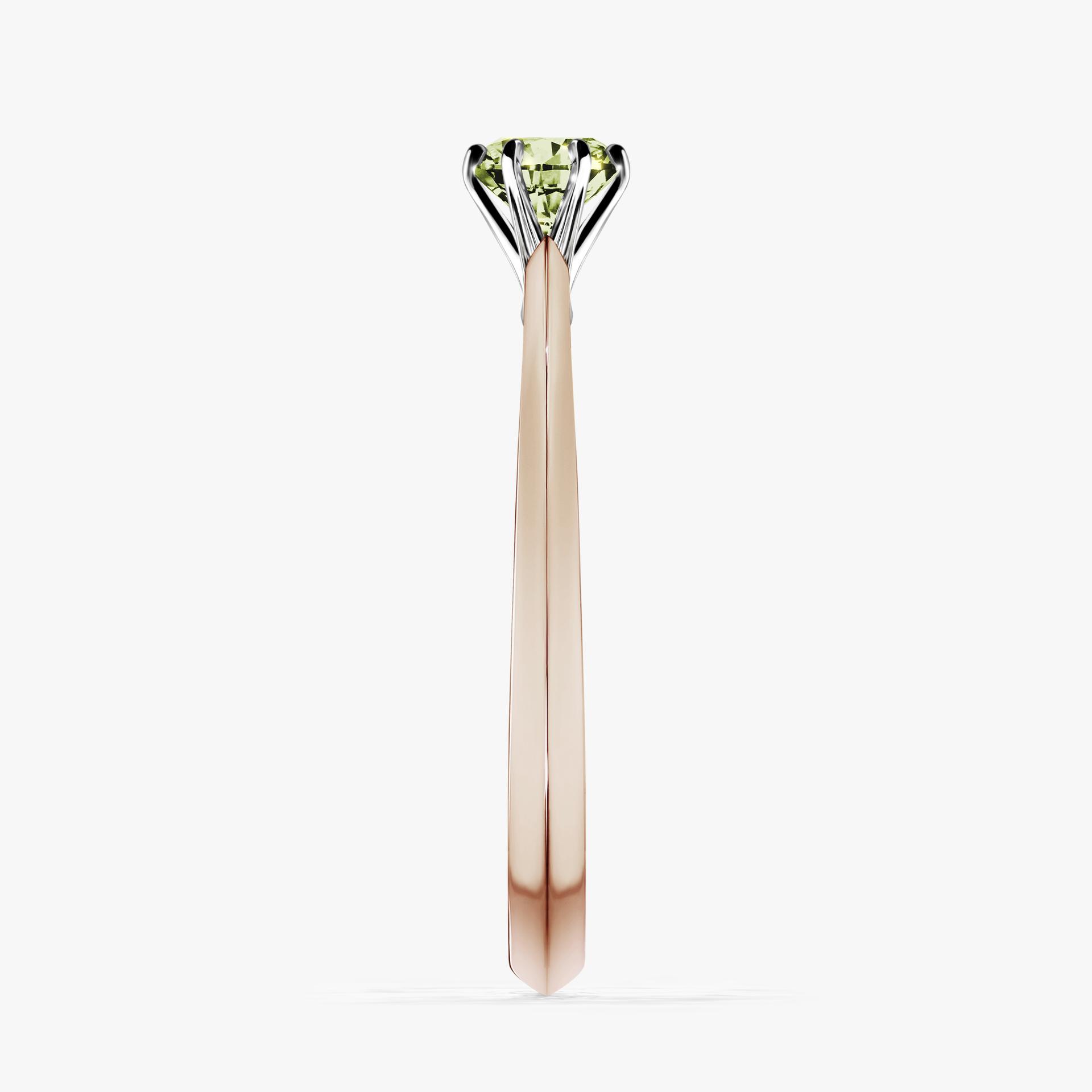 Pierscionek zareczynowy z diamentem zielony_jasny 025 CT z rozowego zlota my queen 03