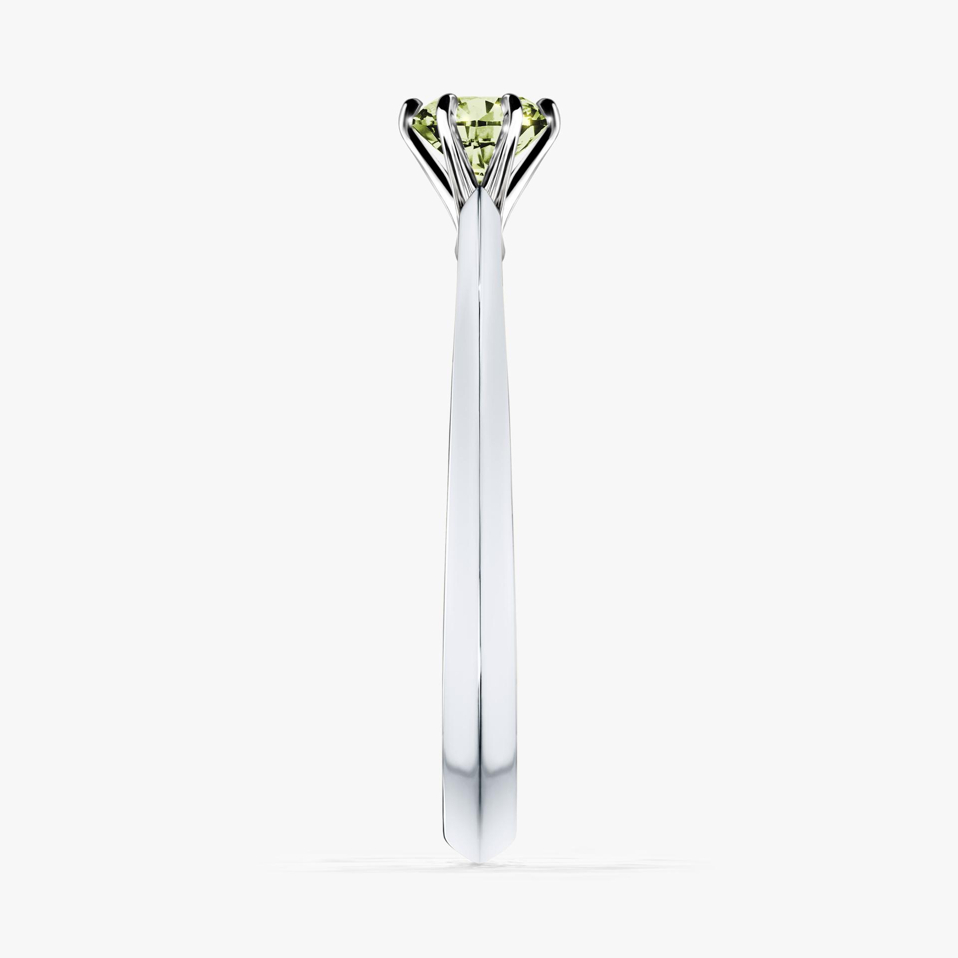 Pierscionek zareczynowy z diamentem zielony_jasny 030 CT z bialego zlota my queen 03