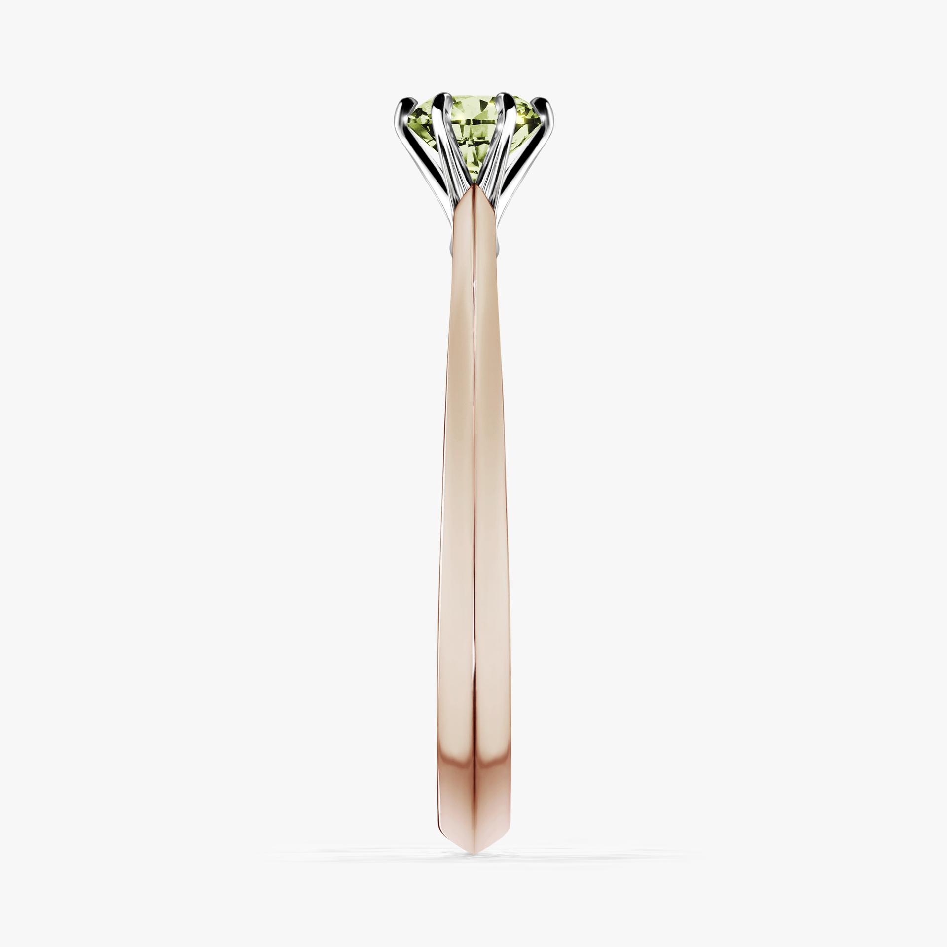 Pierscionek zareczynowy z diamentem zielony_jasny 030 CT z rozowego zlota my queen 03