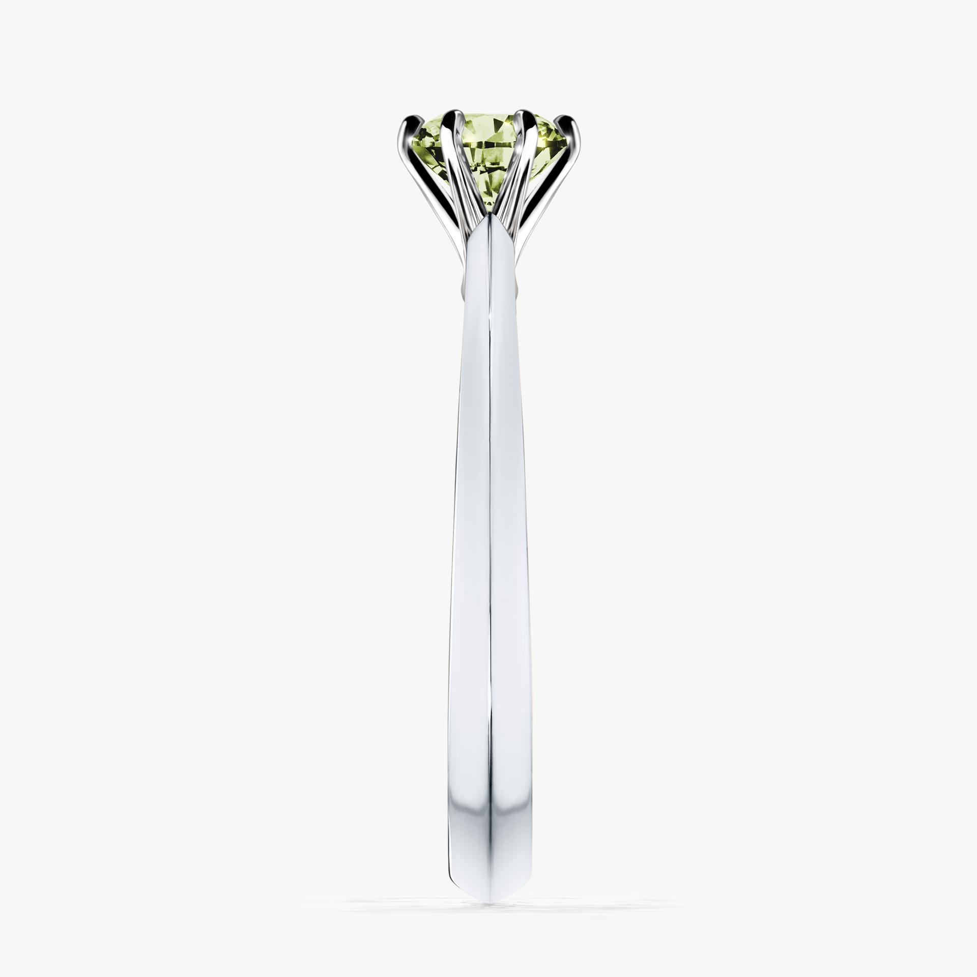 Pierscionek zareczynowy z diamentem zielony_jasny 050 CT z bialego zlota my queen 03