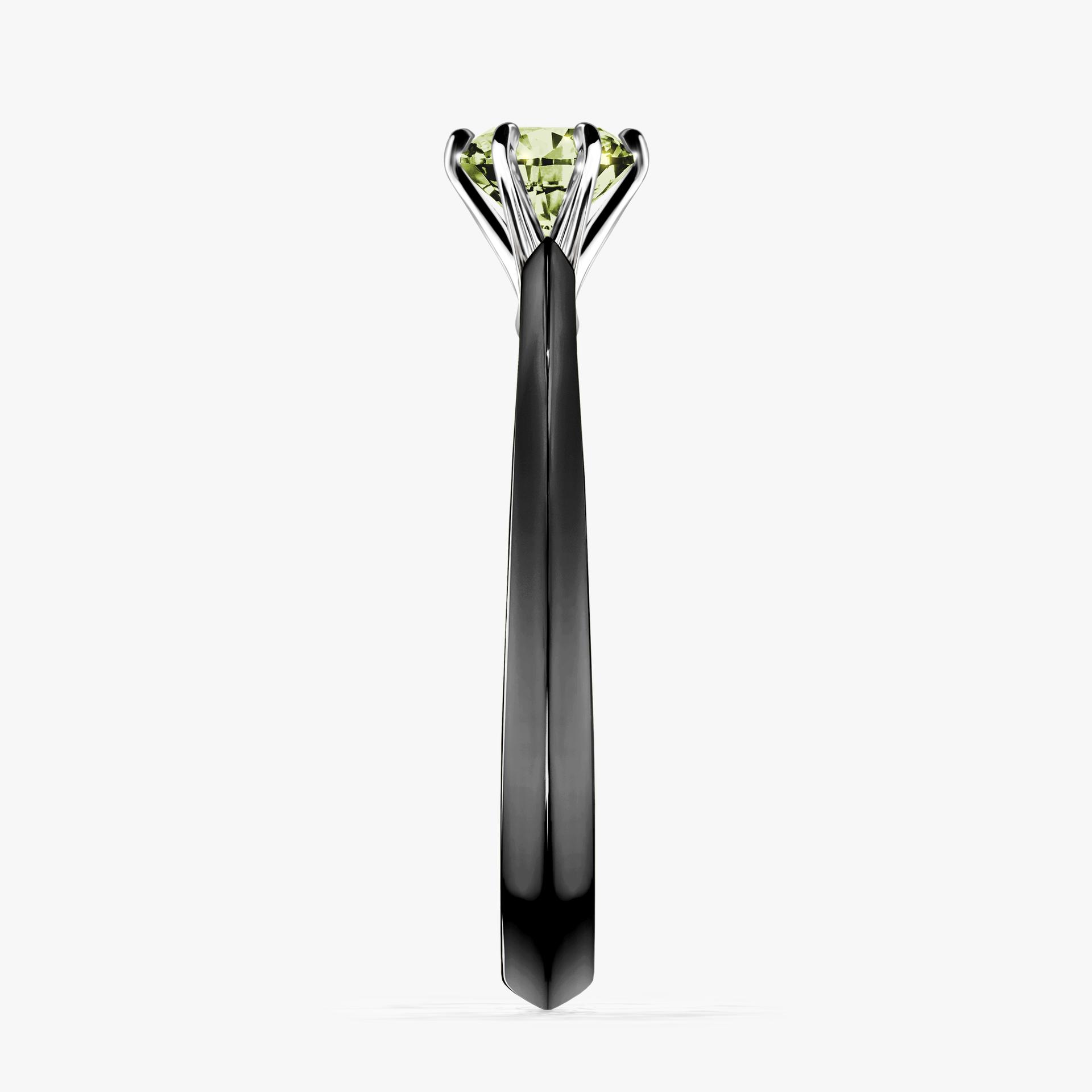 Pierscionek zareczynowy z diamentem zielony_jasny 050 CT z czarnego zlota my queen 03