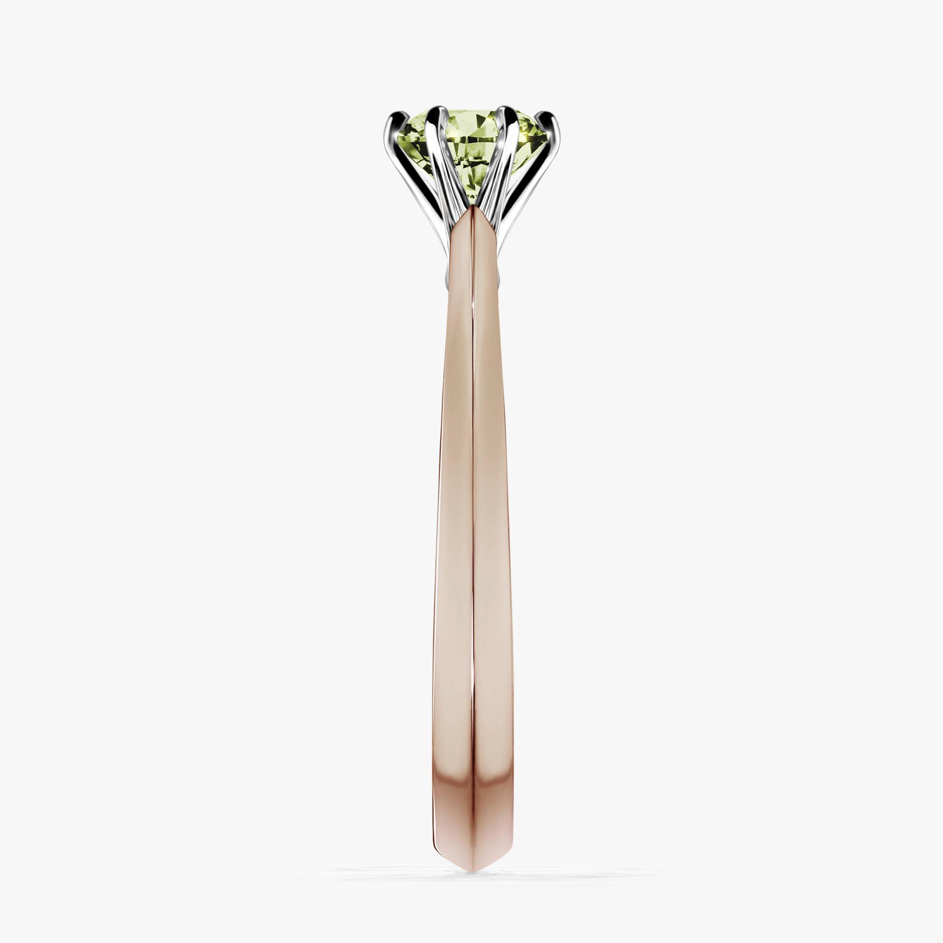 Pierscionek zareczynowy z diamentem zielony_jasny 050 CT z rozowego zlota my queen 03
