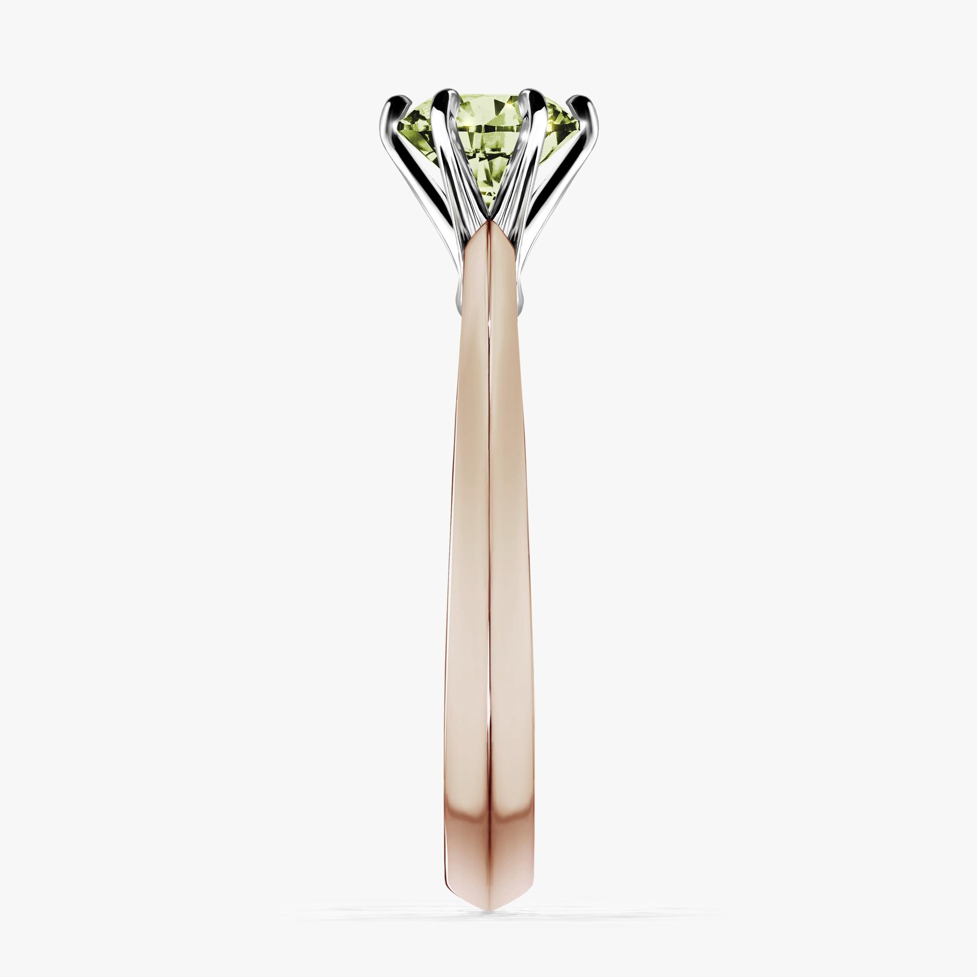 Pierscionek zareczynowy z diamentem zielony_jasny 080 CT z rozowego zlota my queen 03