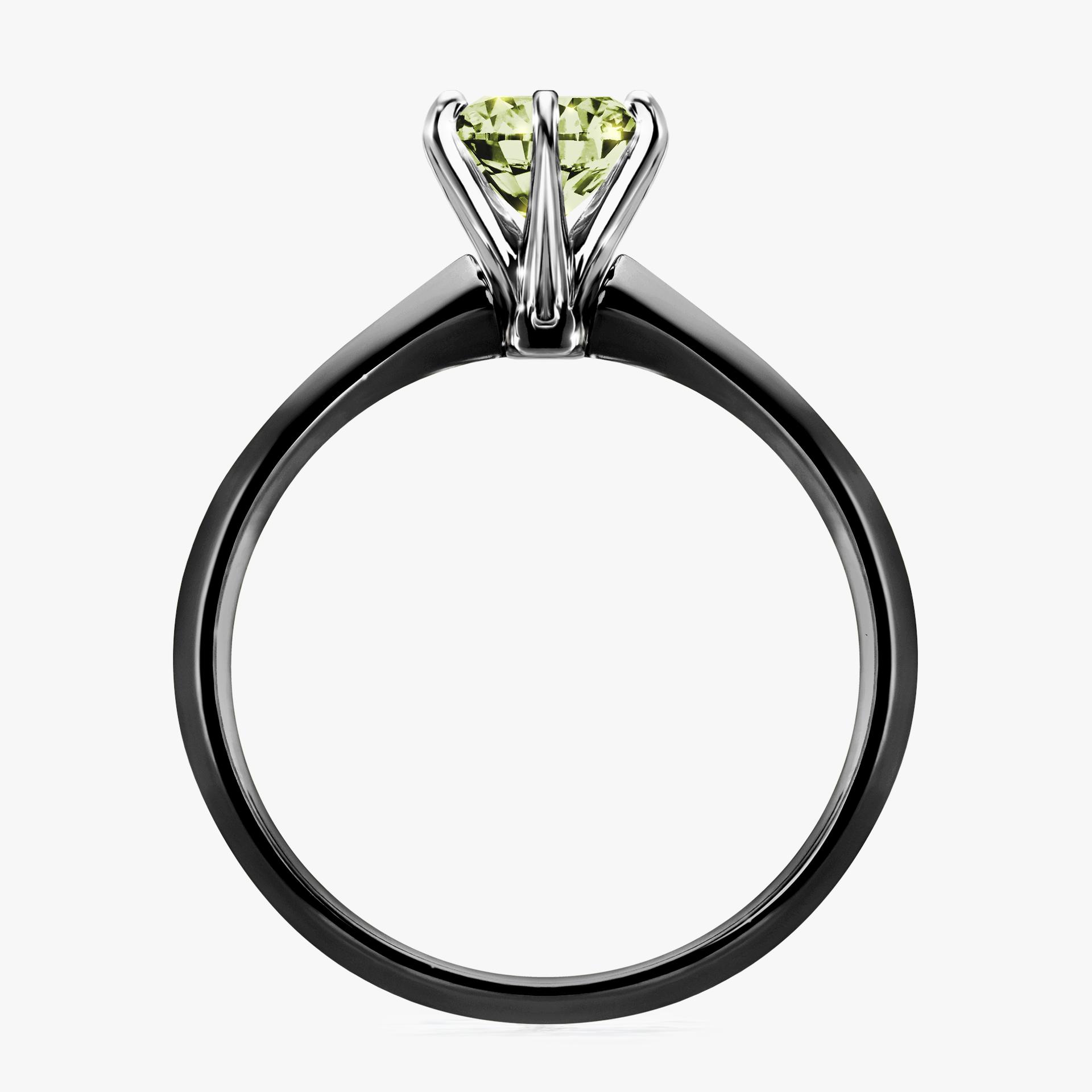 Pierscionek zareczynowy z diamentem zielony_jasny 100 CT z czarnego zlota my queen 02