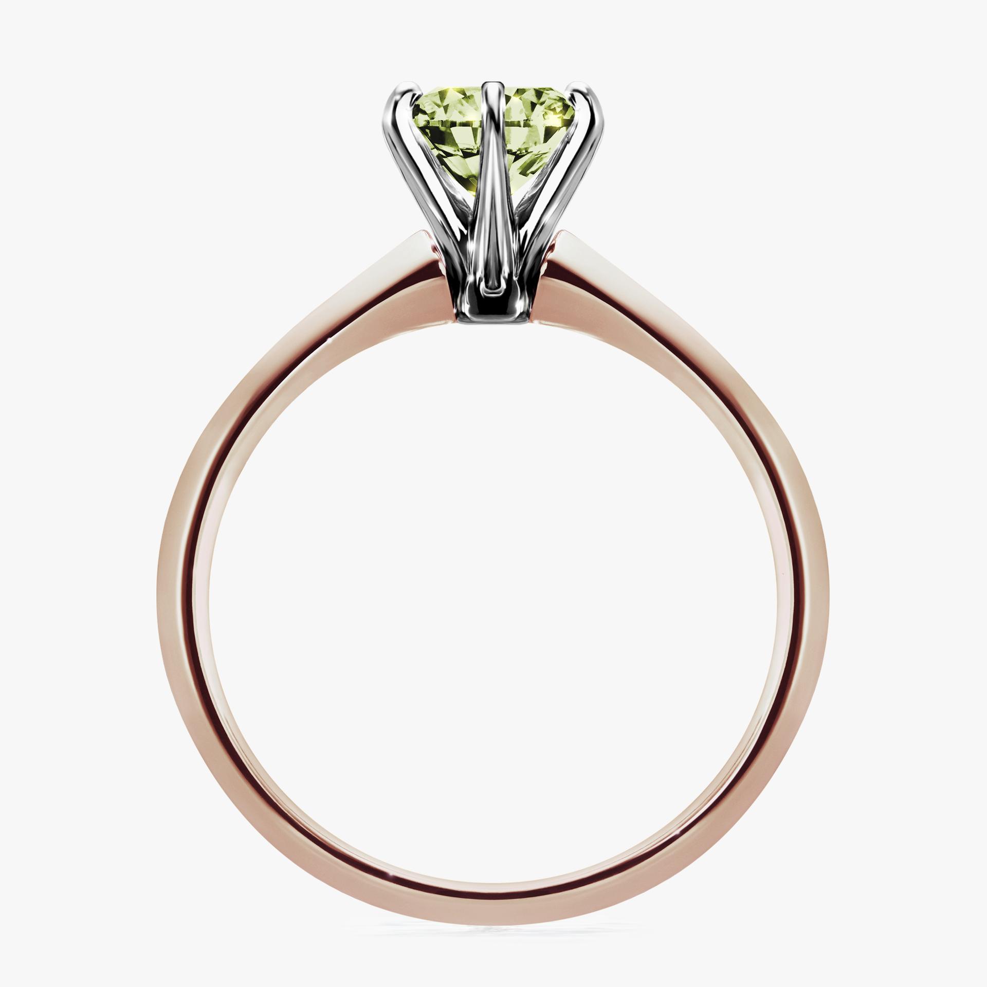 Pierscionek zareczynowy z diamentem zielony_jasny 100 CT z rozowego zlota my queen 02