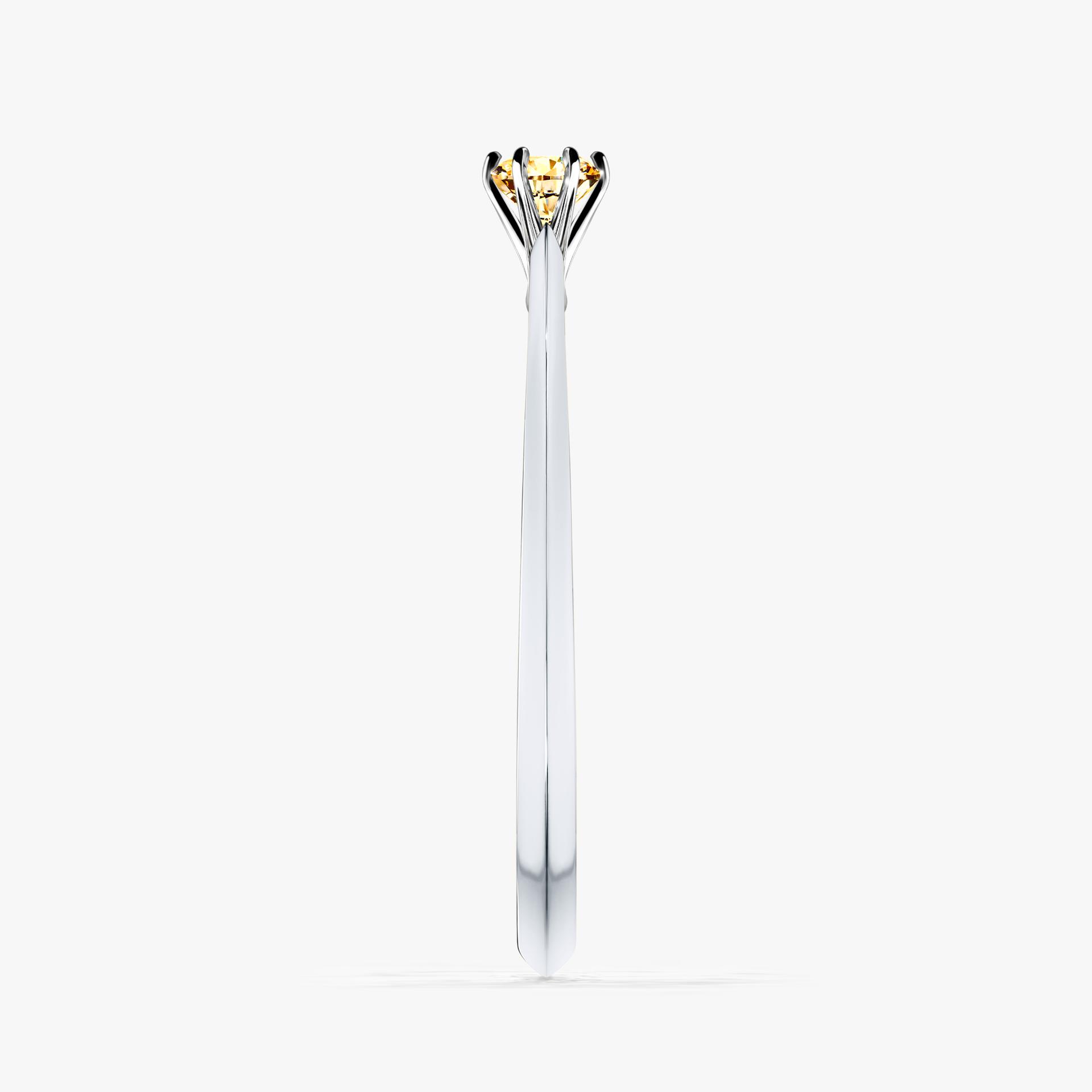 Pierscionek zareczynowy z diamentem zolty 010 CT z bialego zlota my queen 03