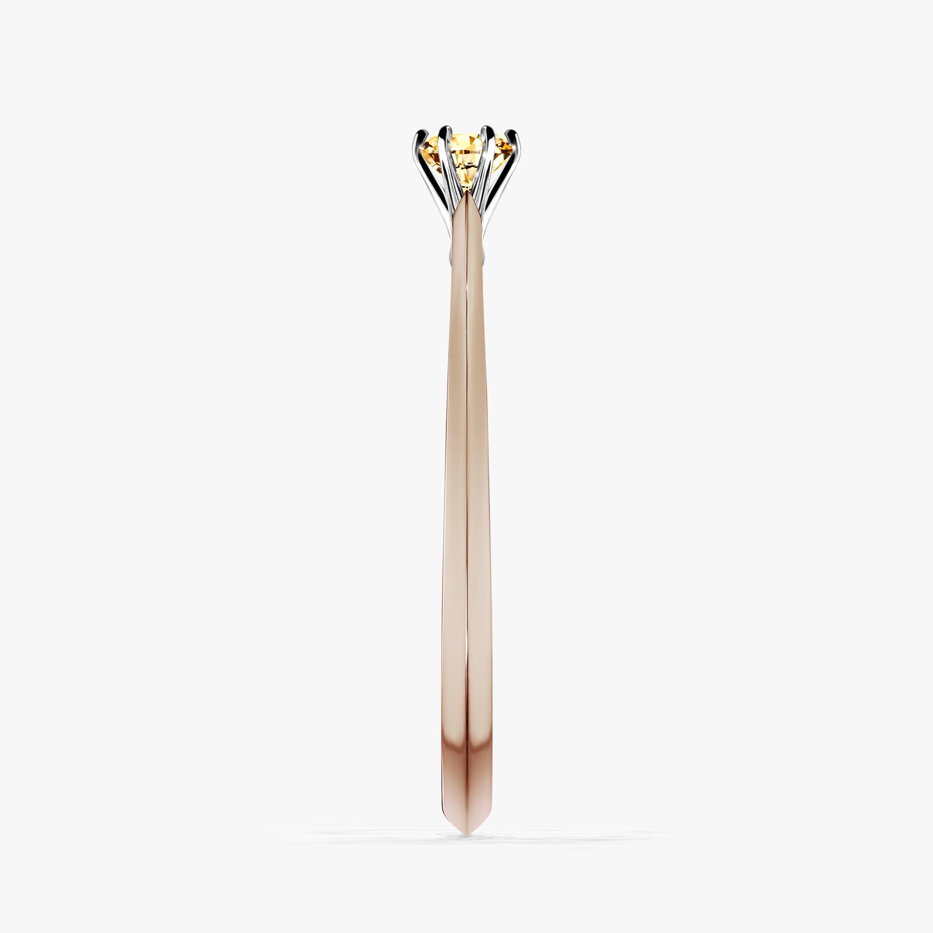 Pierscionek zareczynowy z diamentem zolty 010 CT z rozowego zlota my queen 03