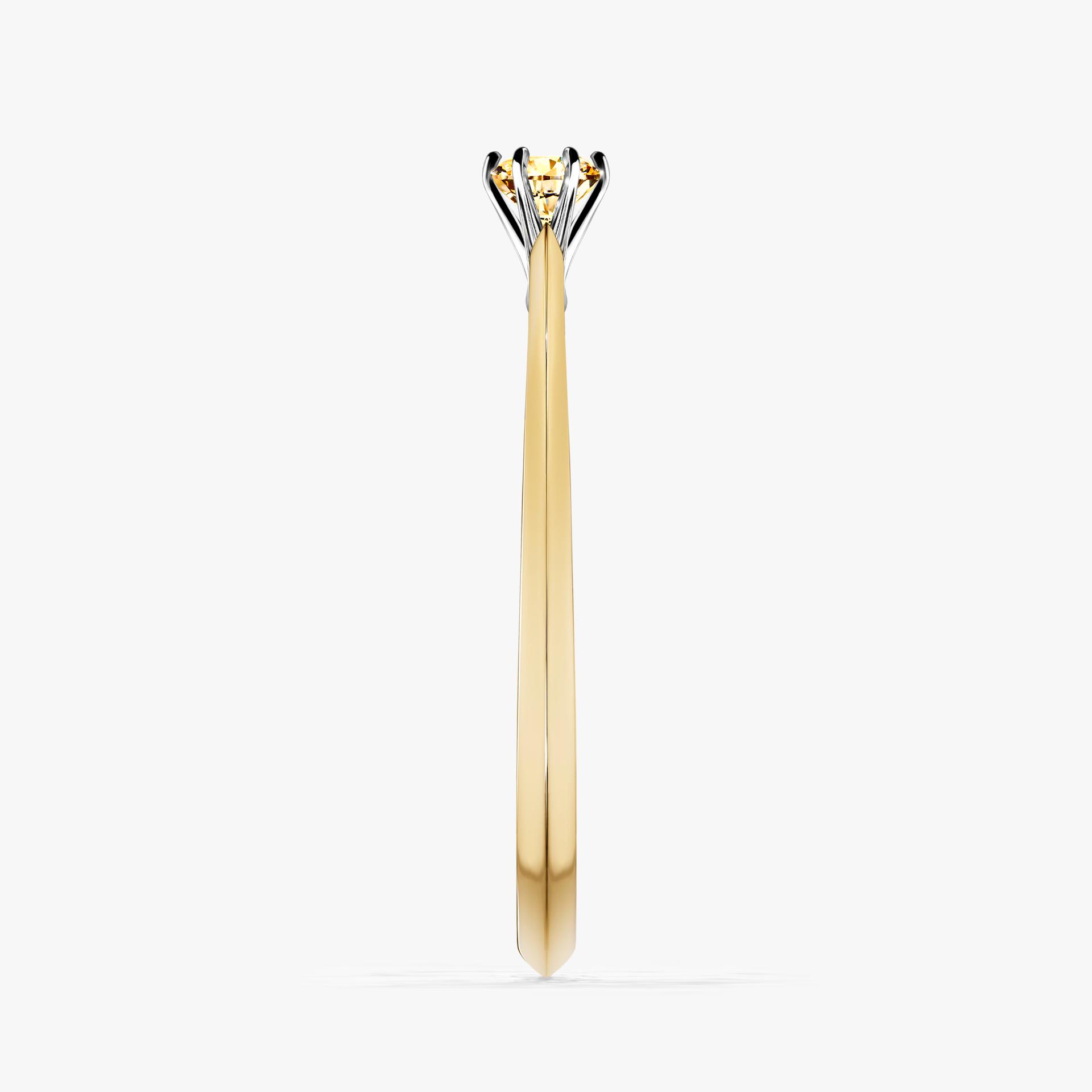 Pierscionek zareczynowy z diamentem zolty 010 CT z zoltego zlota my queen 03