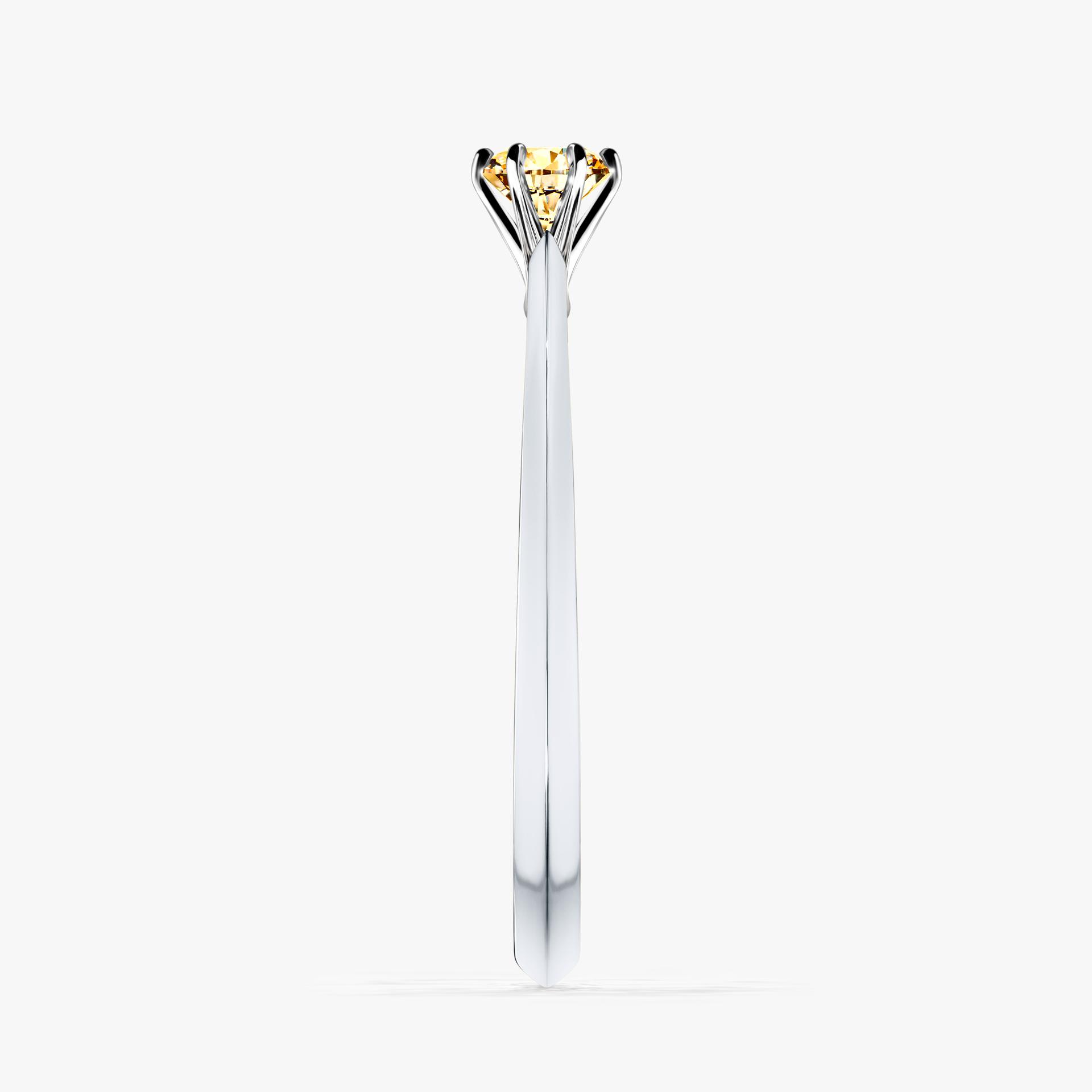 Pierscionek zareczynowy z diamentem zolty 017 CT z bialego zlota my queen 03