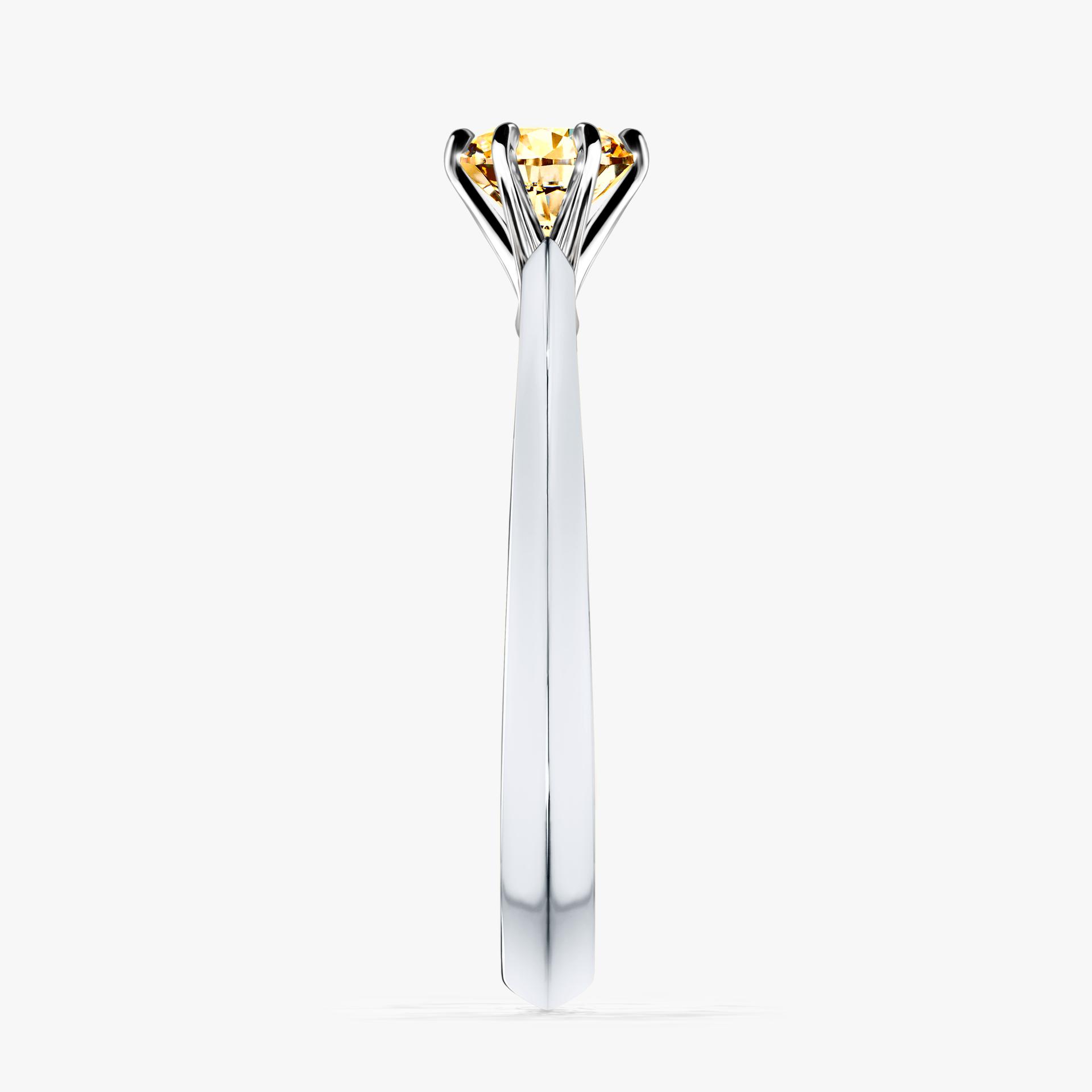 Pierscionek zareczynowy z diamentem zolty 050 CT z bialego zlota my queen 03