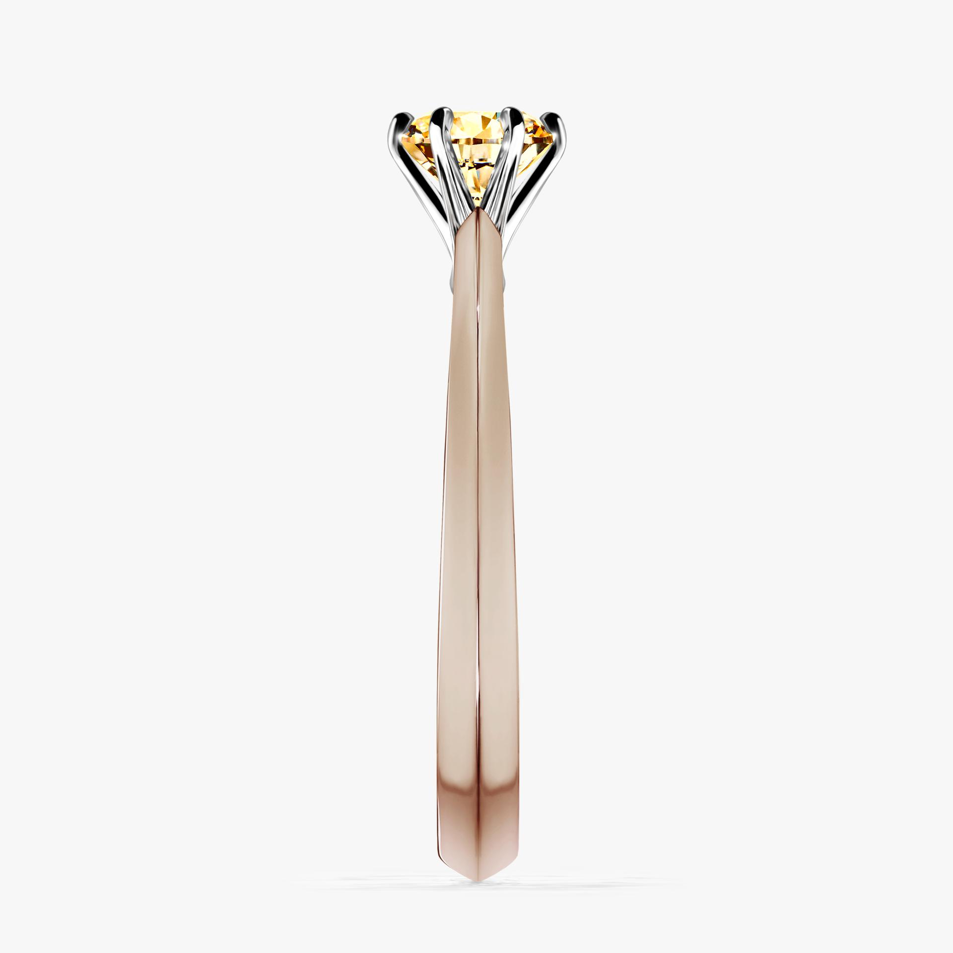 Pierscionek zareczynowy z diamentem zolty 050 CT z rozowego zlota my queen 03