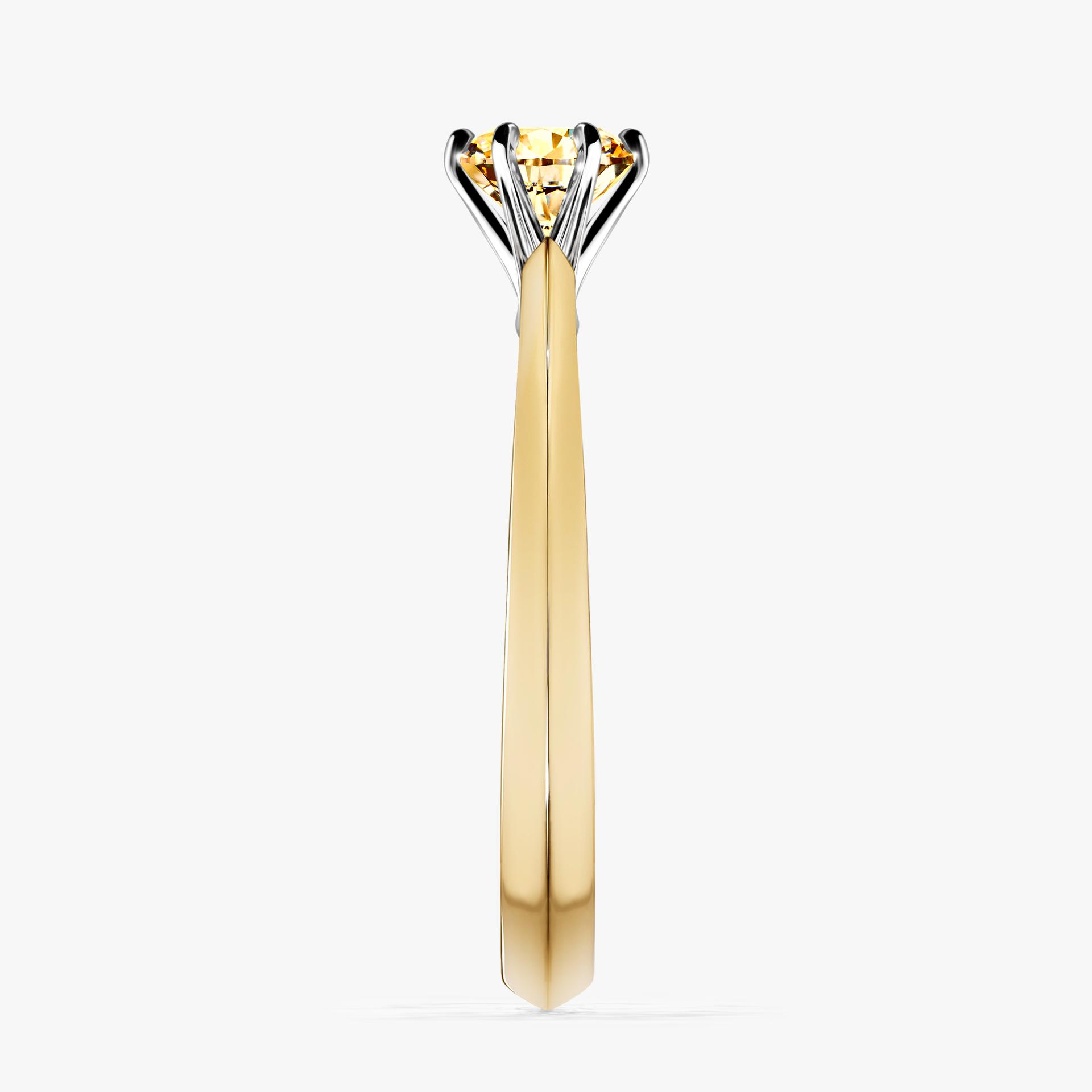 Pierscionek zareczynowy z diamentem zolty 050 CT z zoltego zlota my queen 03