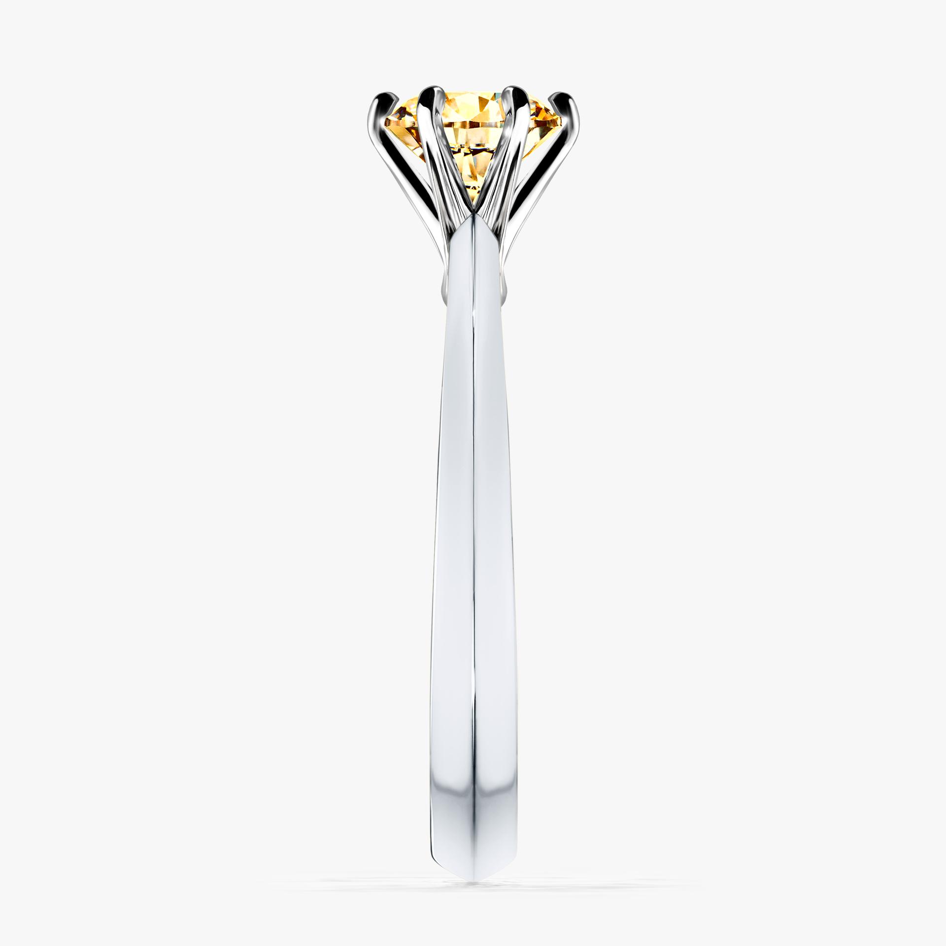 Pierscionek zareczynowy z diamentem zolty 080 CT z bialego zlota my queen 03