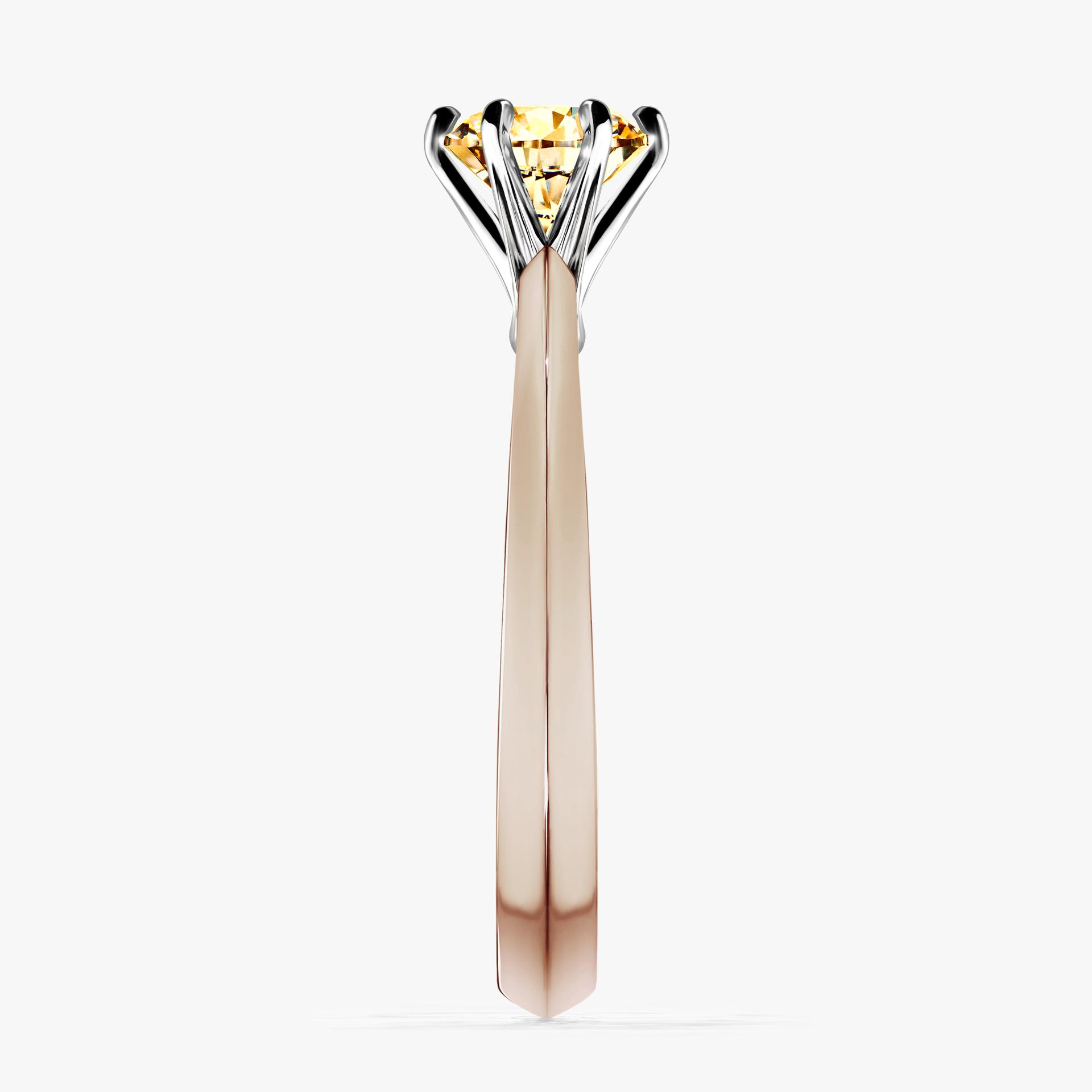 Pierscionek zareczynowy z diamentem zolty 080 CT z rozowego zlota my queen 03
