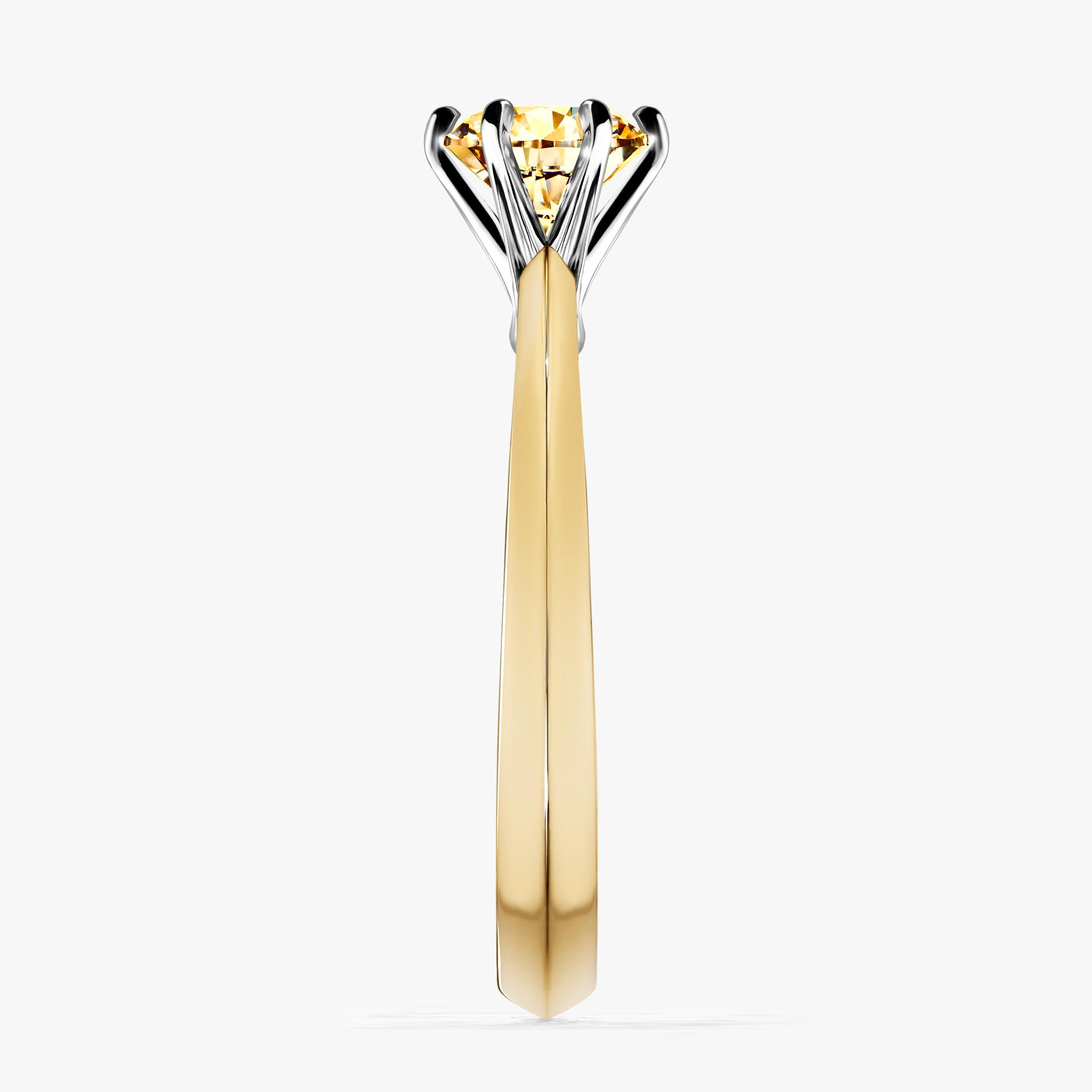 Pierscionek zareczynowy z diamentem zolty 080 CT z zoltego zlota my queen 03