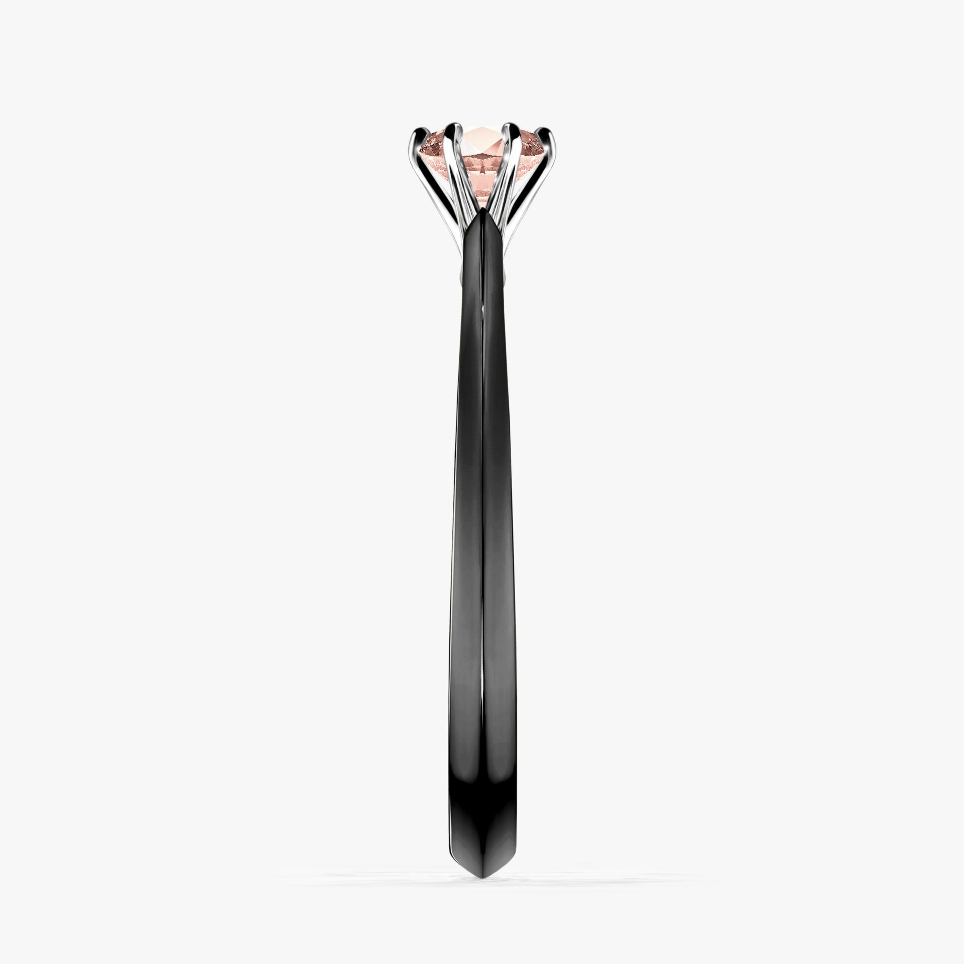 Pierscionek zareczynowy z morganitem 025 CT z czarnego zlota my queen 03