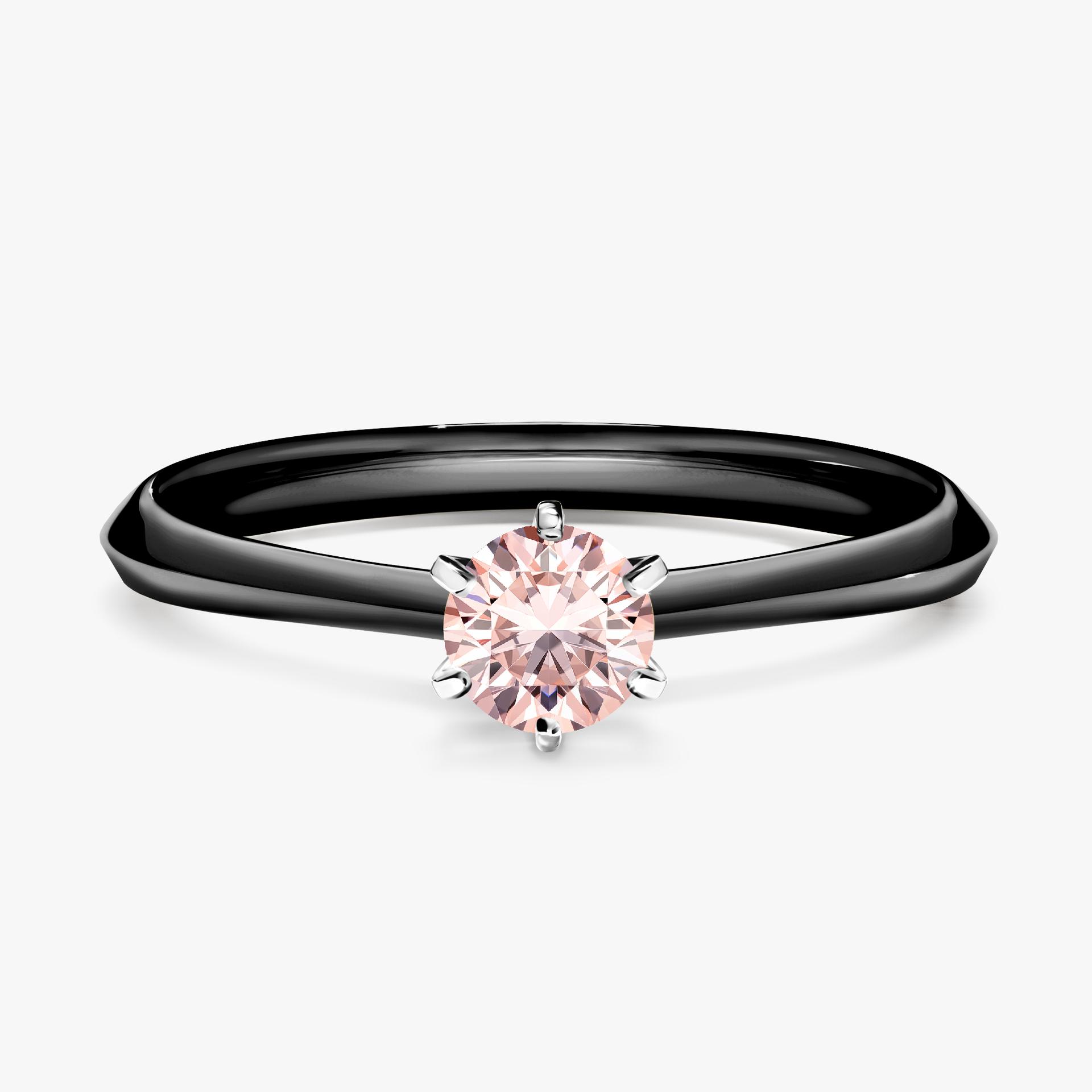 Pierscionek zareczynowy z morganitem 030 CT z czarnego zlota my queen 01