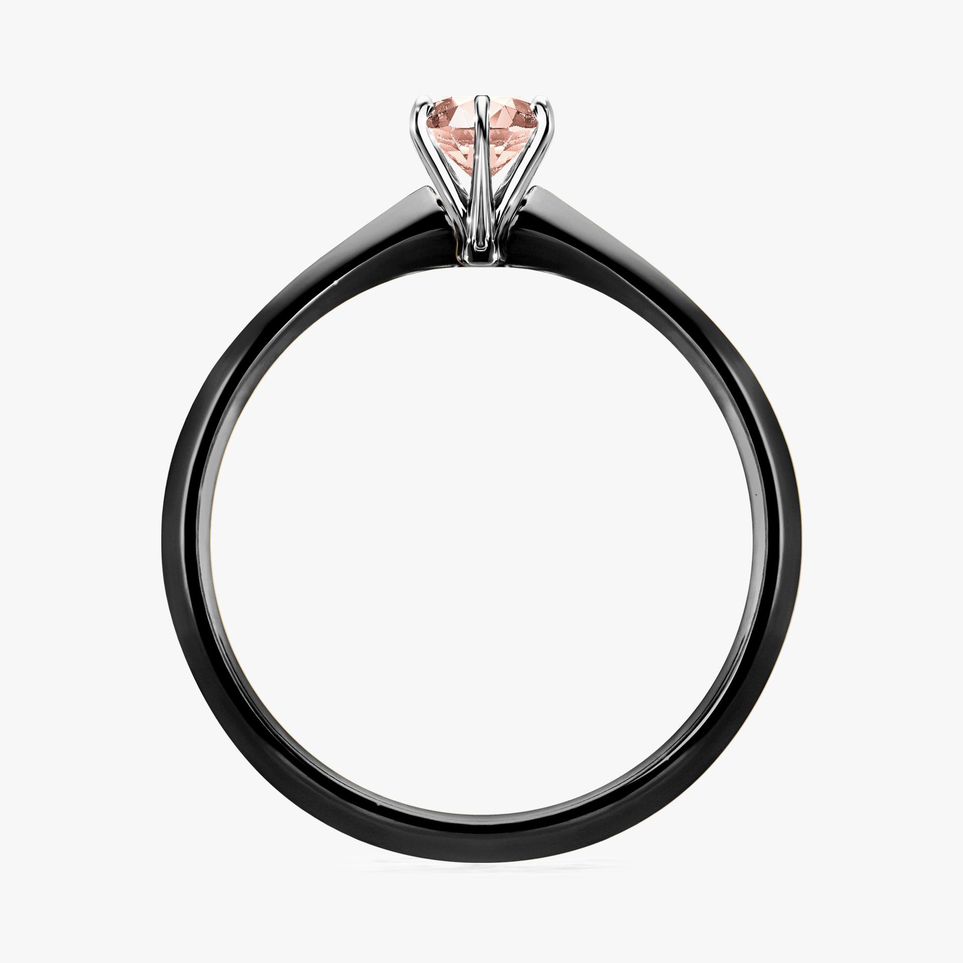 Pierscionek zareczynowy z morganitem 030 CT z czarnego zlota my queen 02