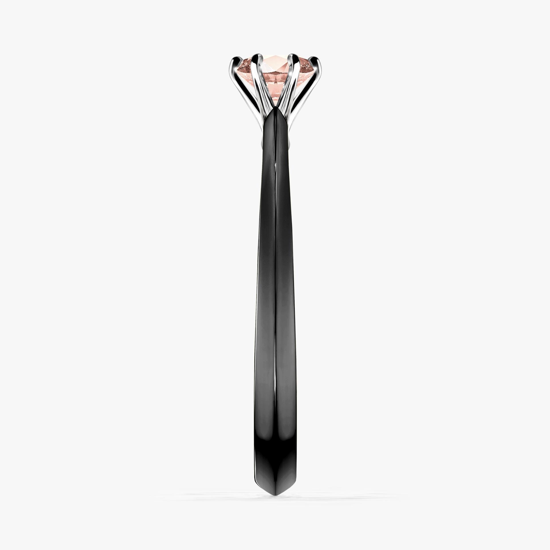 Pierscionek zareczynowy z morganitem 030 CT z czarnego zlota my queen 03