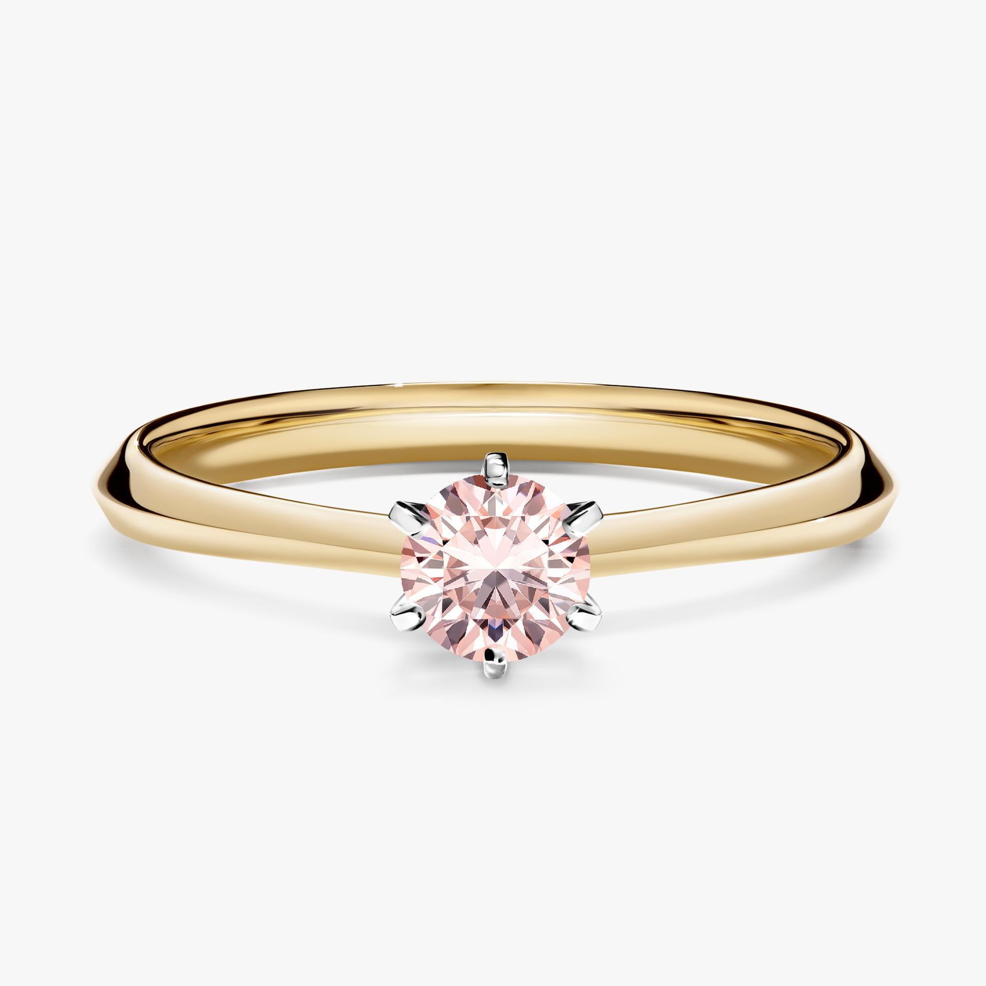 Pierscionek zareczynowy z morganitem 030 CT z zoltego zlota my queen 01