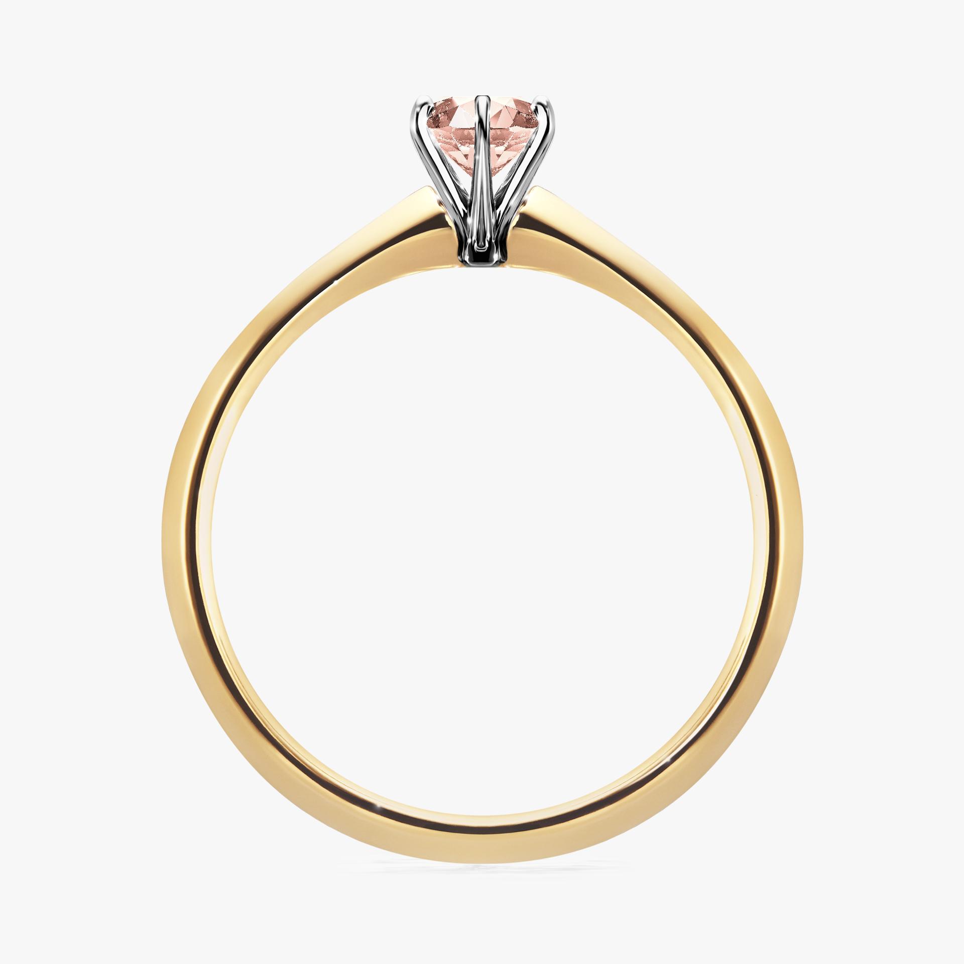 Pierscionek zareczynowy z morganitem 030 CT z zoltego zlota my queen 02