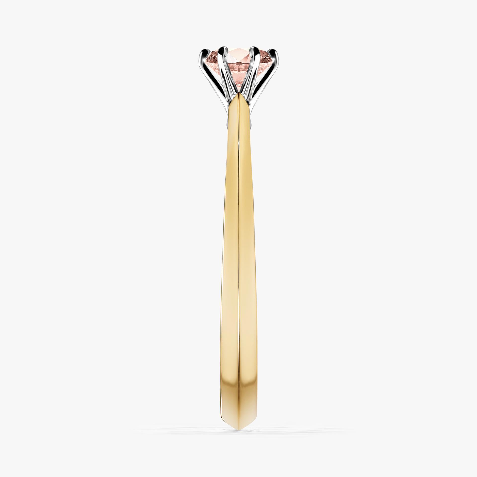 Pierscionek zareczynowy z morganitem 030 CT z zoltego zlota my queen 03