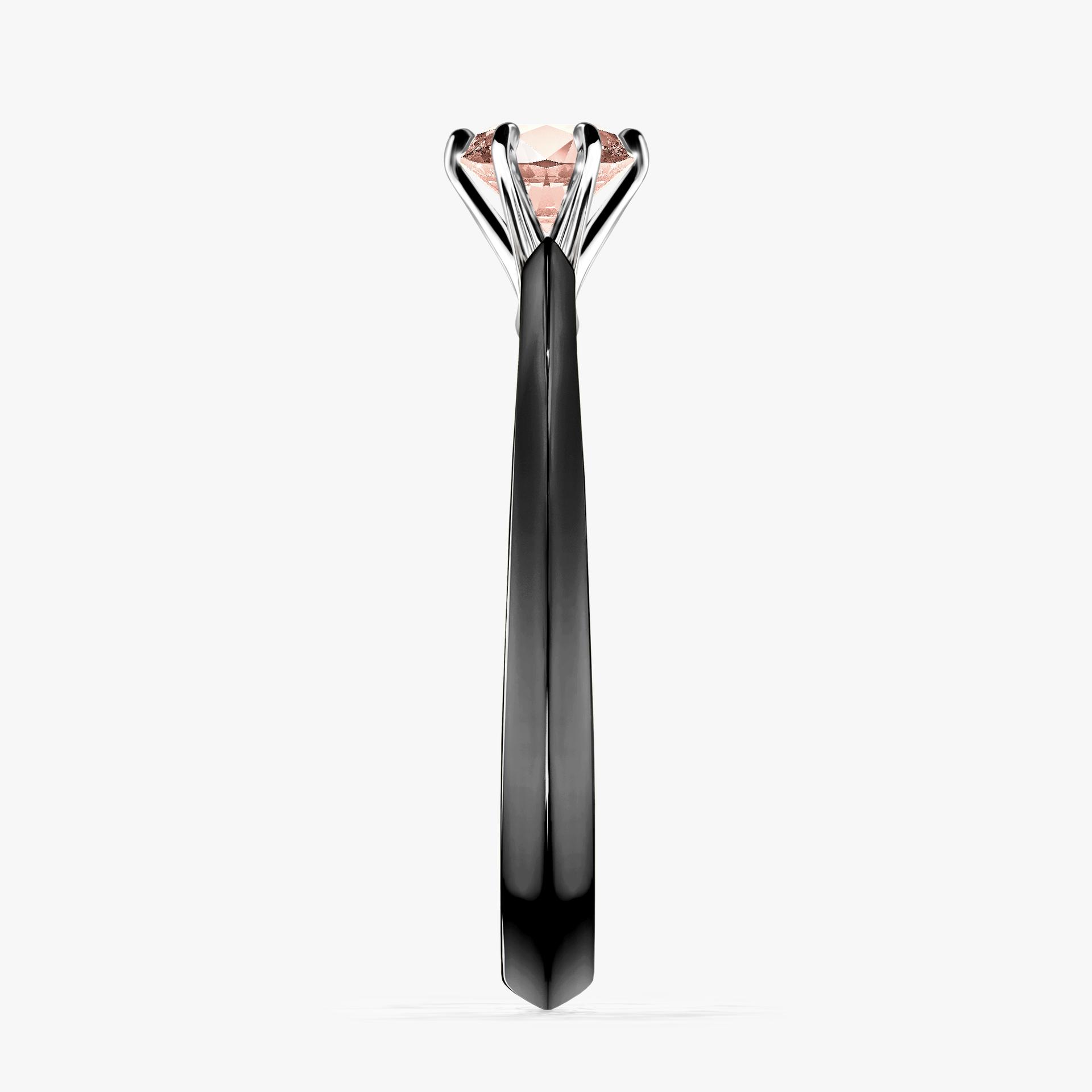 Pierścionek zaręczynowy My Queen z czarnego złota z morganitem 0,50ct